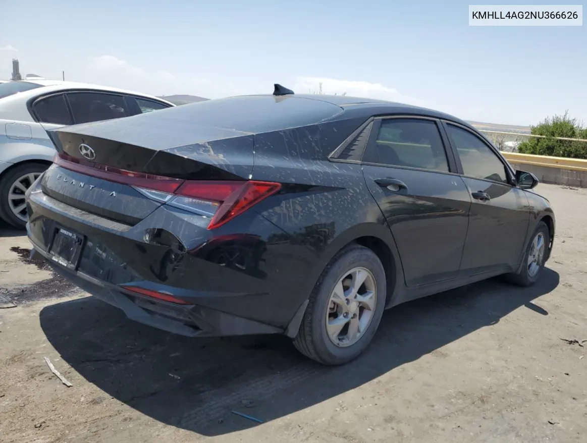 KMHLL4AG2NU366626 2022 Hyundai Elantra Se