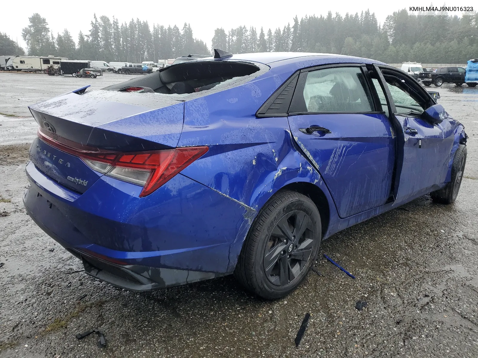 KMHLM4AJ9NU016323 2022 Hyundai Elantra Blue