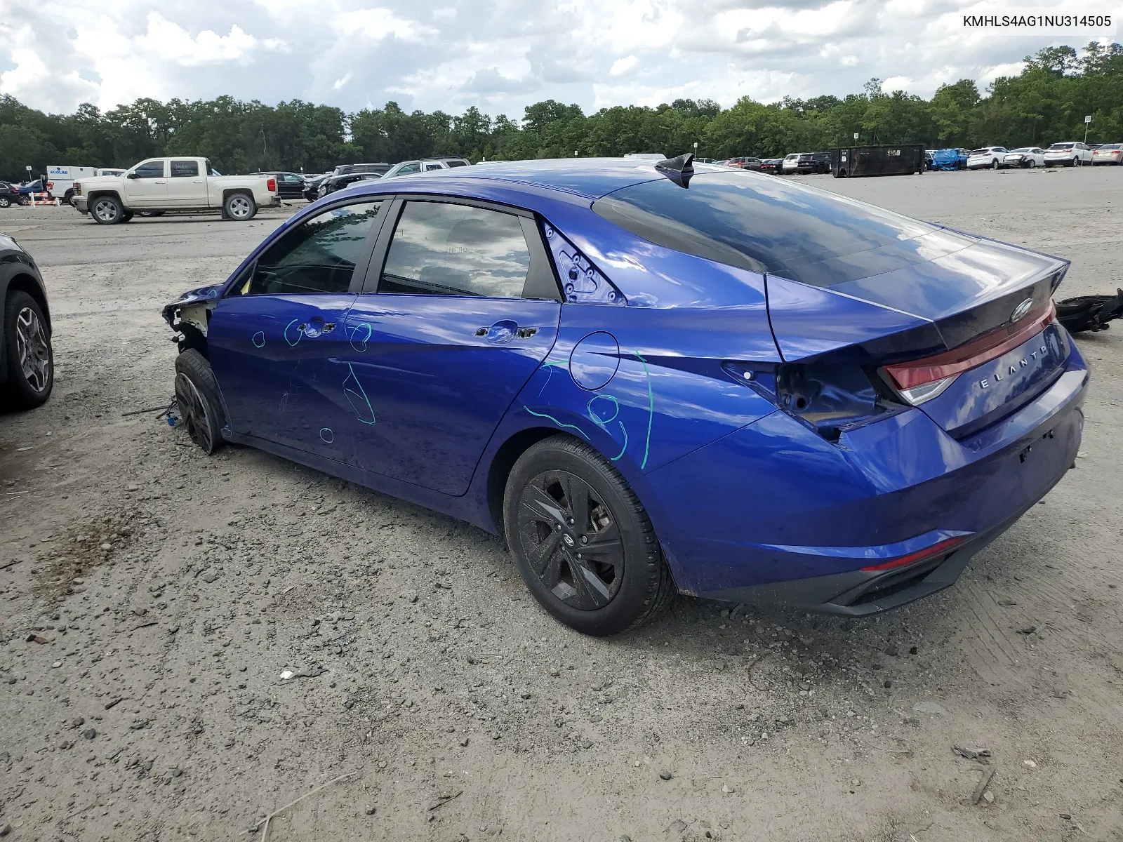 KMHLS4AG1NU314505 2022 Hyundai Elantra Sel