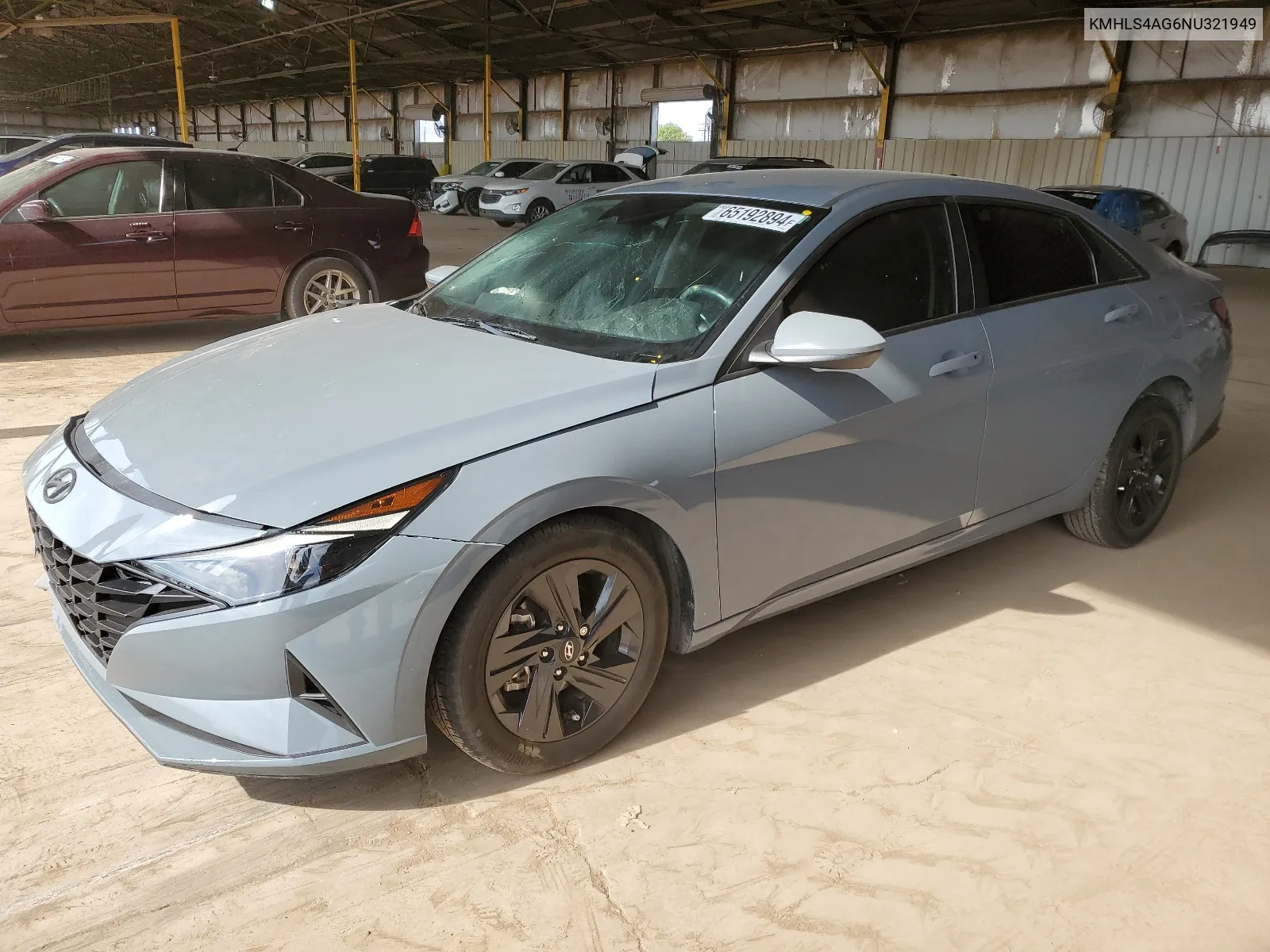 2022 Hyundai Elantra Sel VIN: KMHLS4AG6NU321949 Lot: 65192894