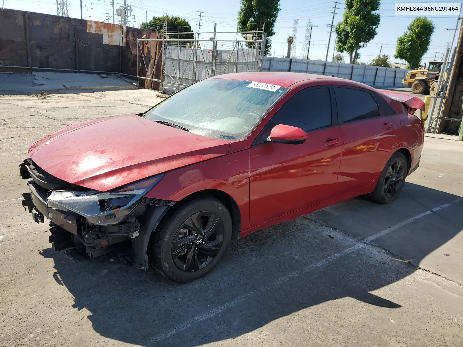 2022 Hyundai Elantra Sel VIN: KMHLS4AG6NU291464 Lot: 65232634