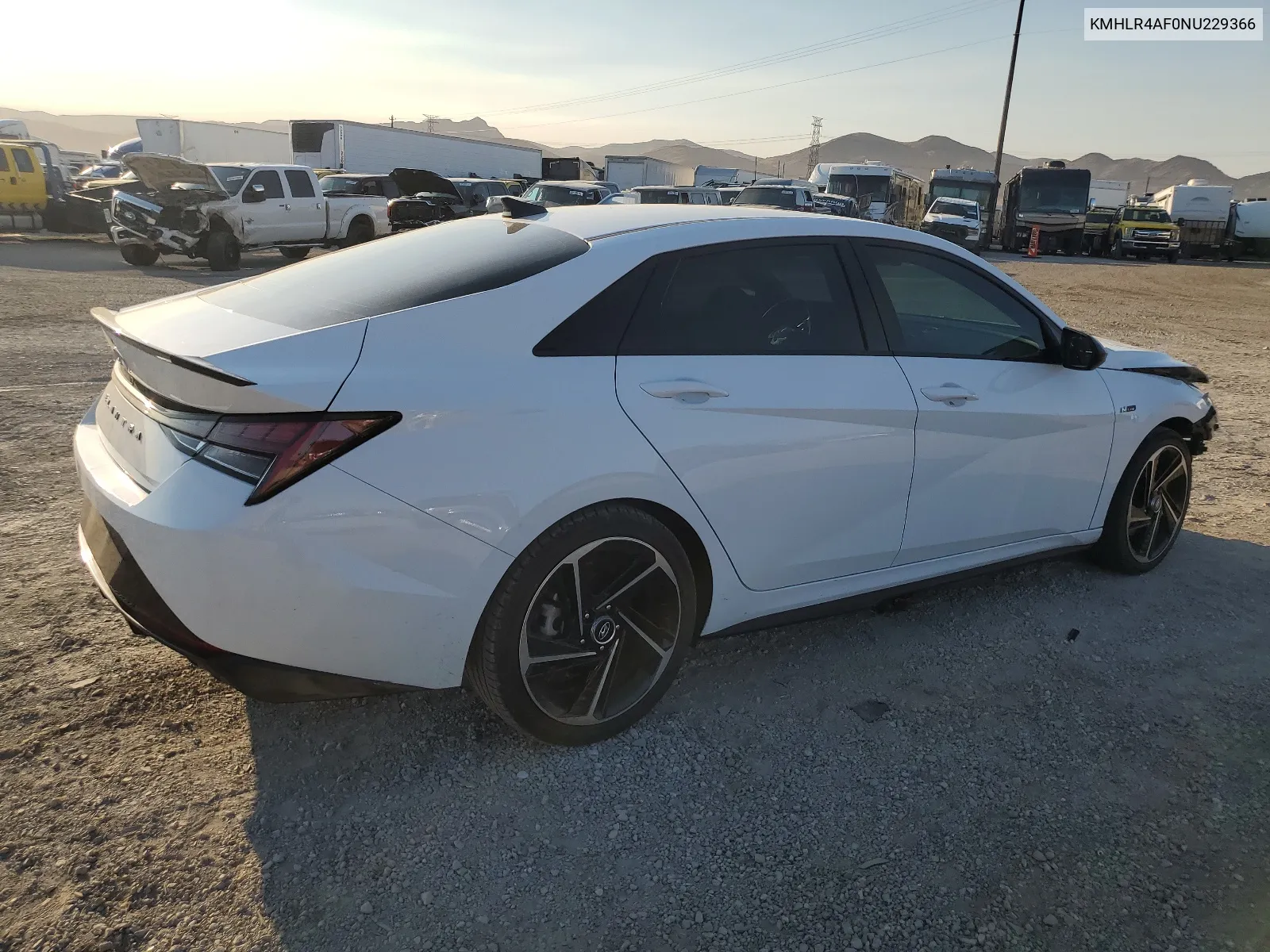 2022 Hyundai Elantra N Line VIN: KMHLR4AF0NU229366 Lot: 65437474