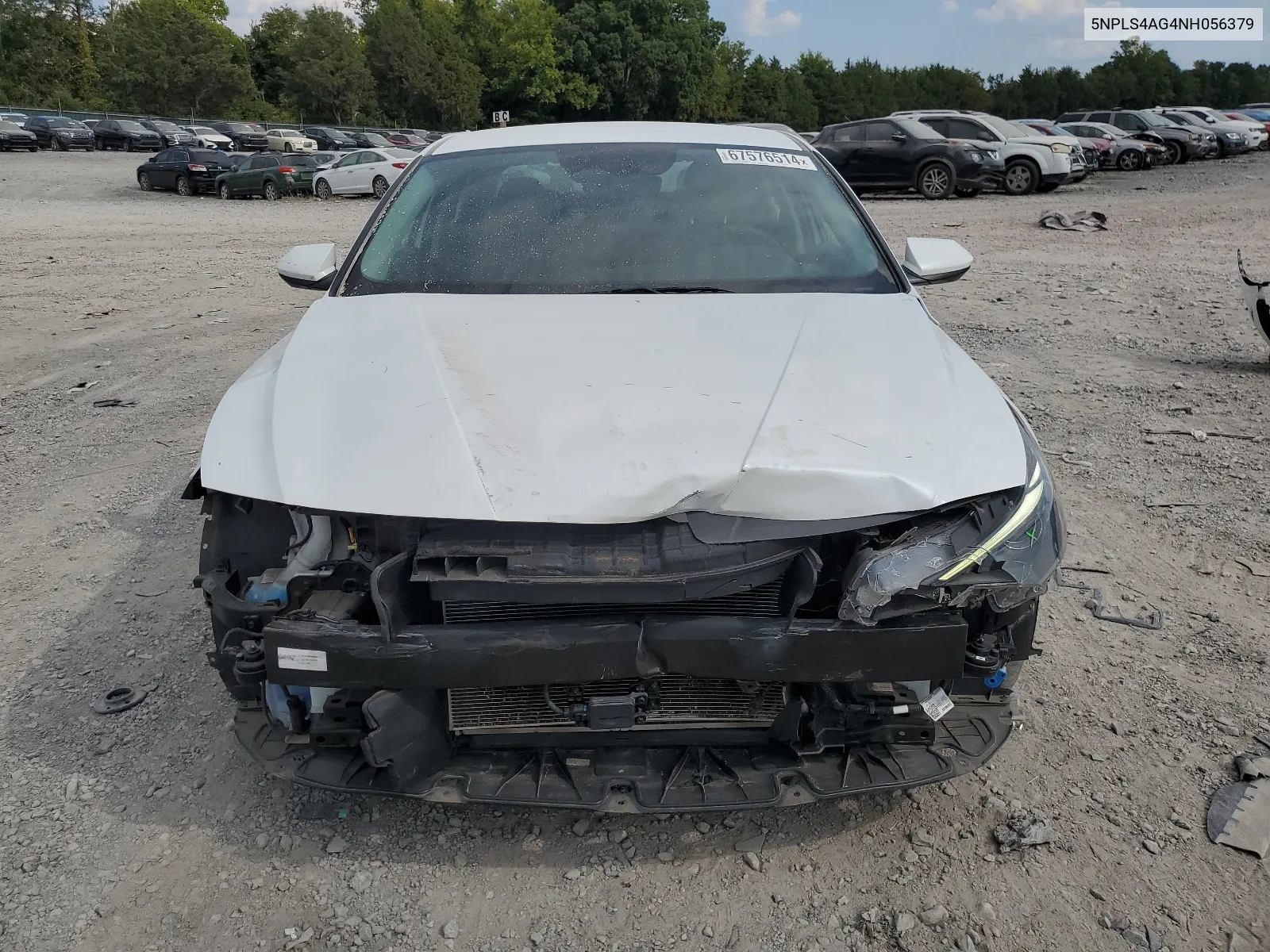 2022 Hyundai Elantra Sel VIN: 5NPLS4AG4NH056379 Lot: 67748364