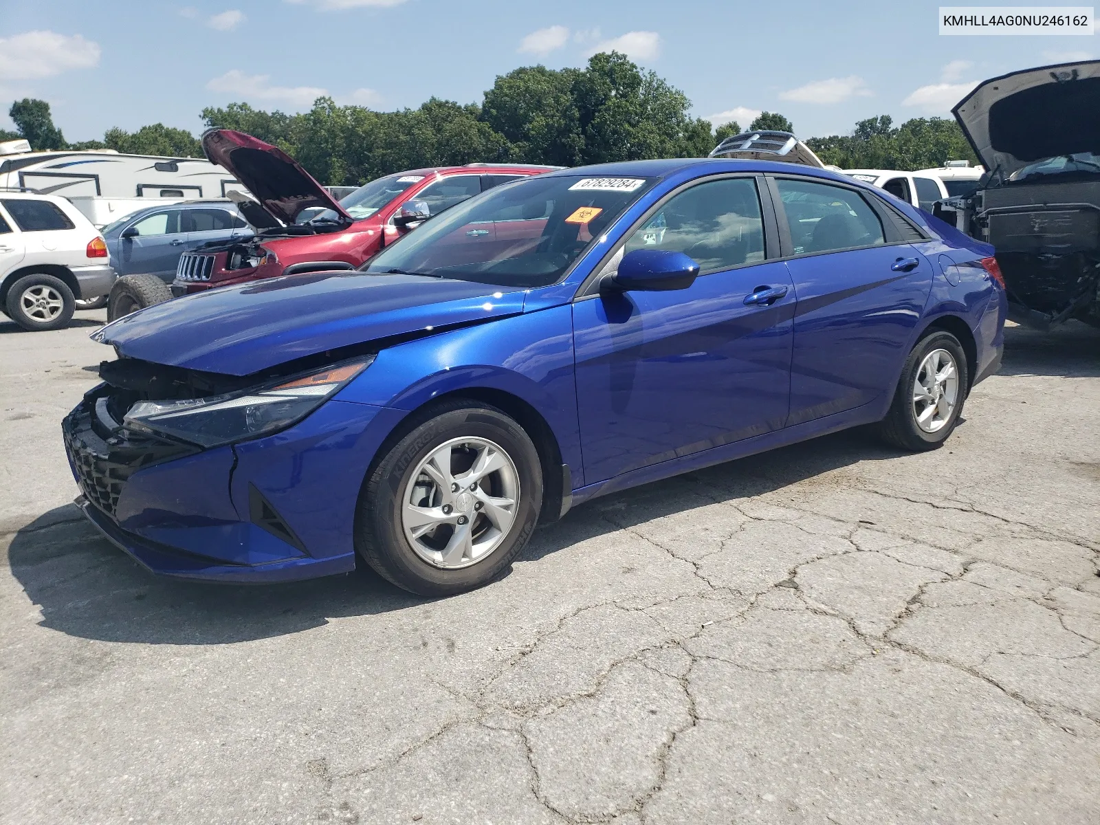 2022 Hyundai Elantra Se VIN: KMHLL4AG0NU246162 Lot: 67829284