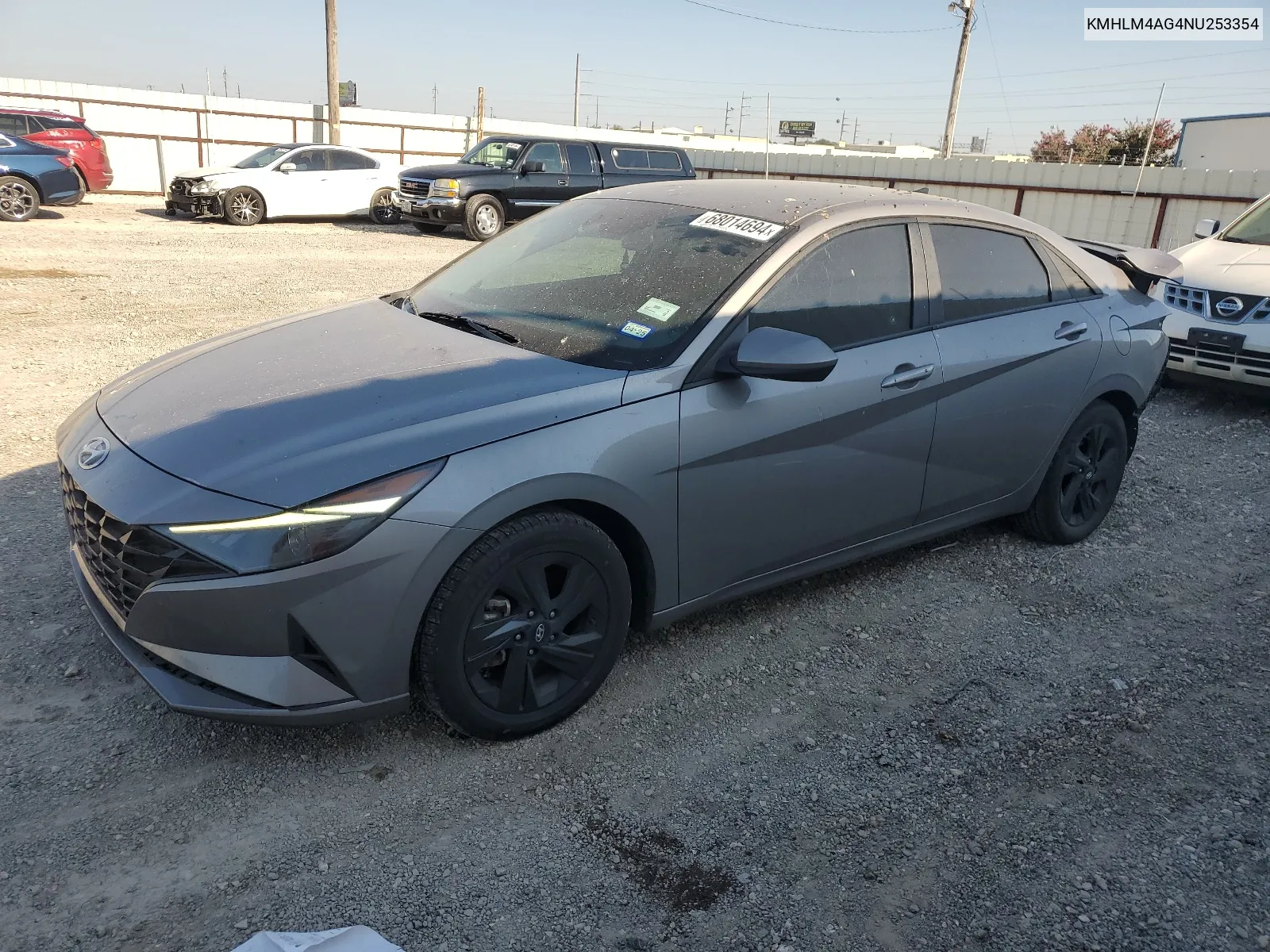 2022 Hyundai Elantra Sel VIN: KMHLM4AG4NU253354 Lot: 68014694