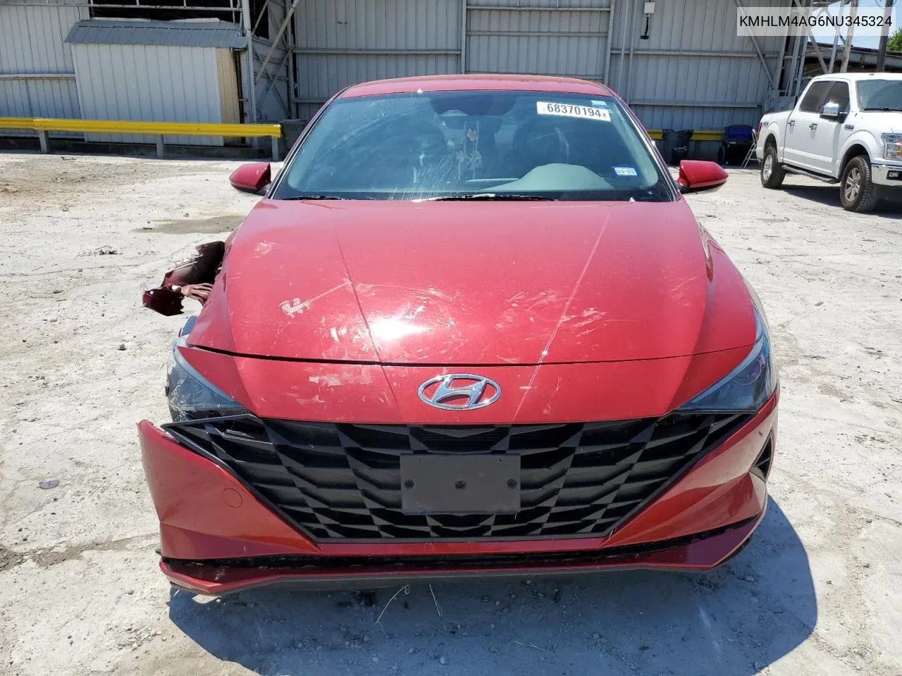 2022 Hyundai Elantra Sel VIN: KMHLM4AG6NU345324 Lot: 68370194