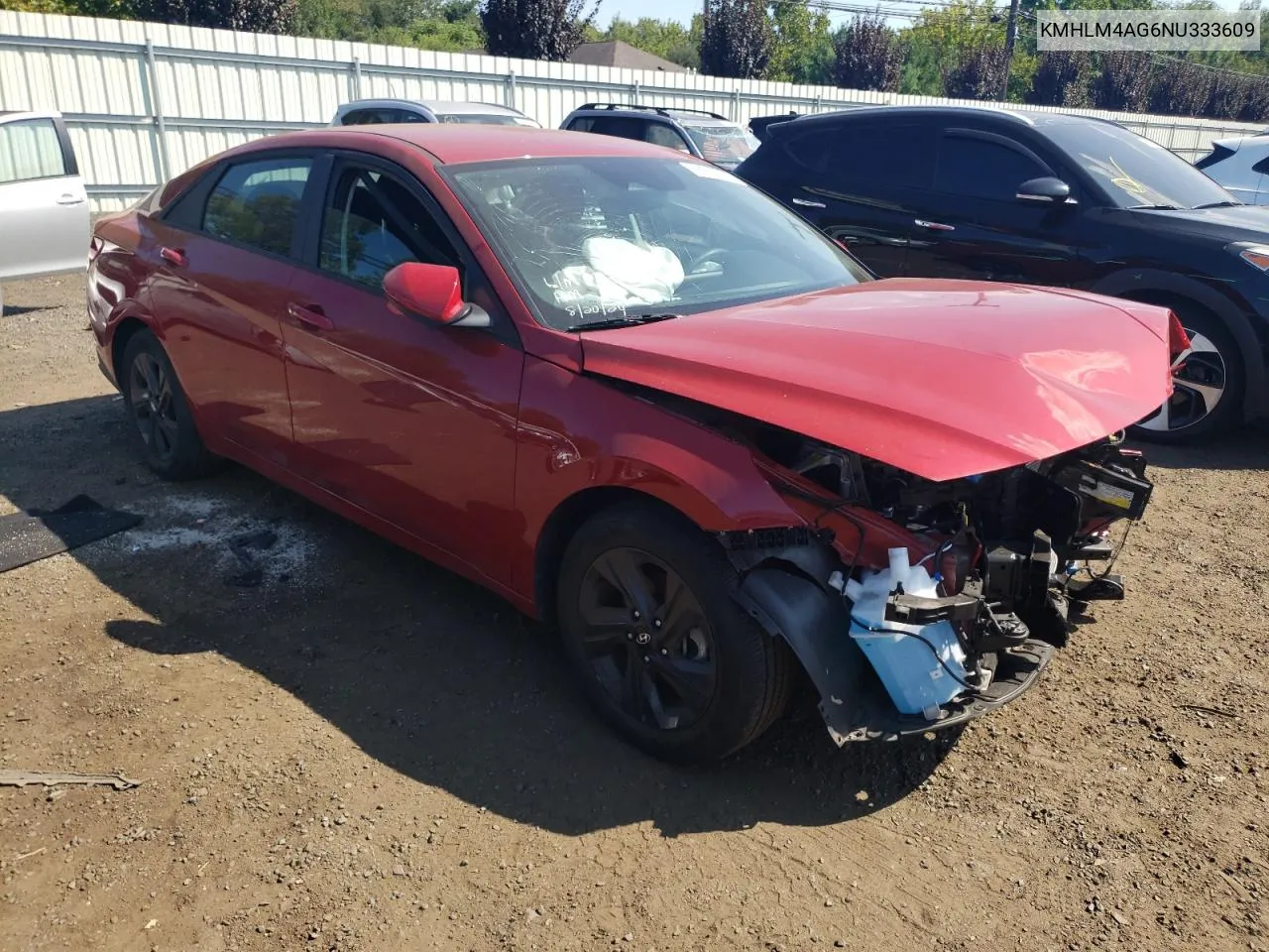 KMHLM4AG6NU333609 2022 Hyundai Elantra Sel