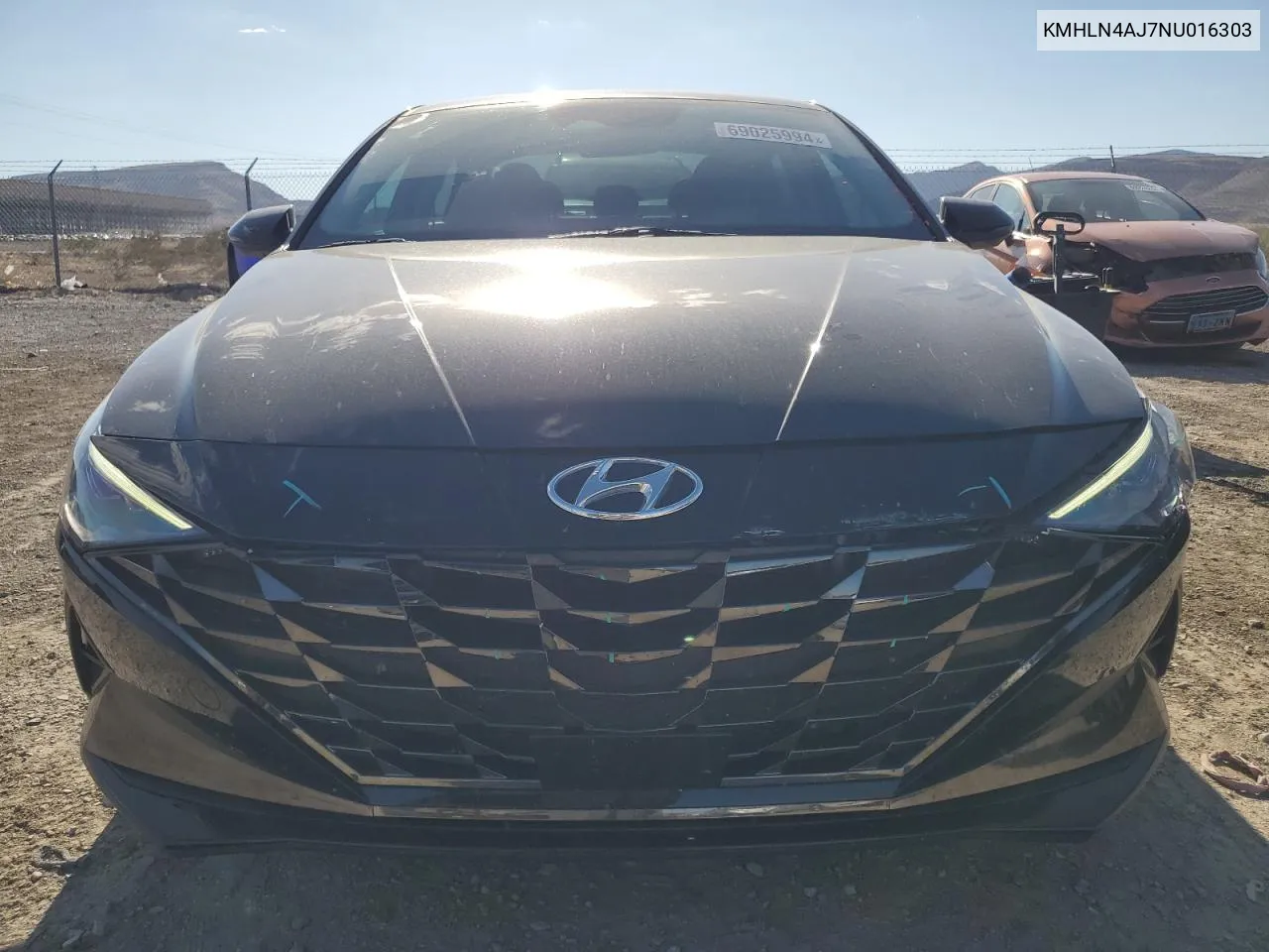 2022 Hyundai Elantra Limited VIN: KMHLN4AJ7NU016303 Lot: 69025994