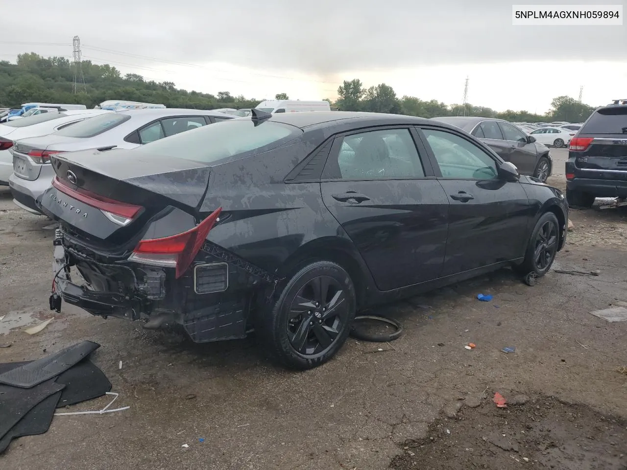 5NPLM4AGXNH059894 2022 Hyundai Elantra Sel