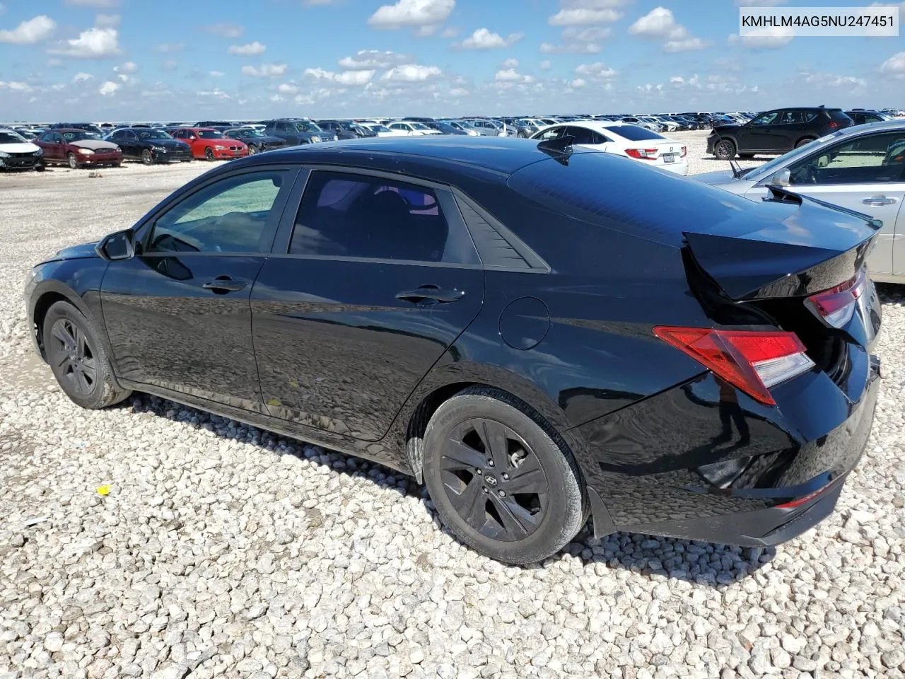 KMHLM4AG5NU247451 2022 Hyundai Elantra Sel