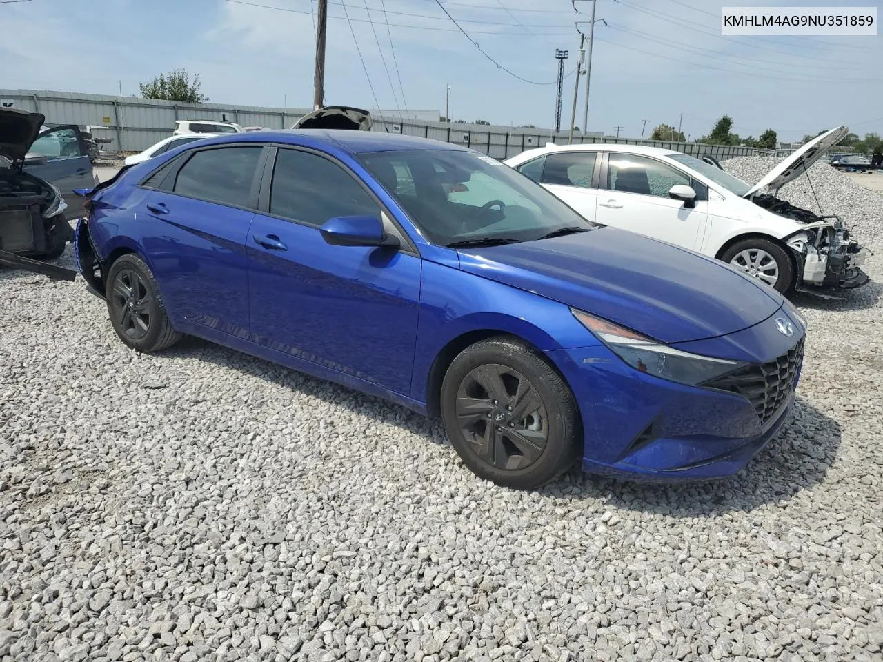 KMHLM4AG9NU351859 2022 Hyundai Elantra Sel