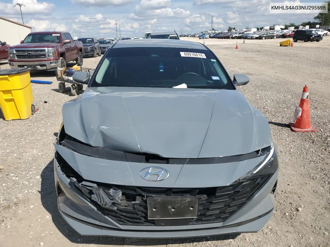 2022 Hyundai Elantra Sel VIN: KMHLS4AG3NU295598 Lot: 69916014