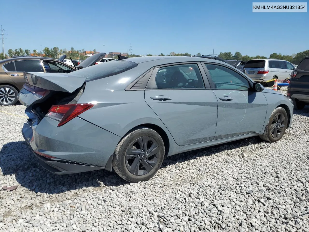 2022 Hyundai Elantra Sel VIN: KMHLM4AG3NU321854 Lot: 69956124