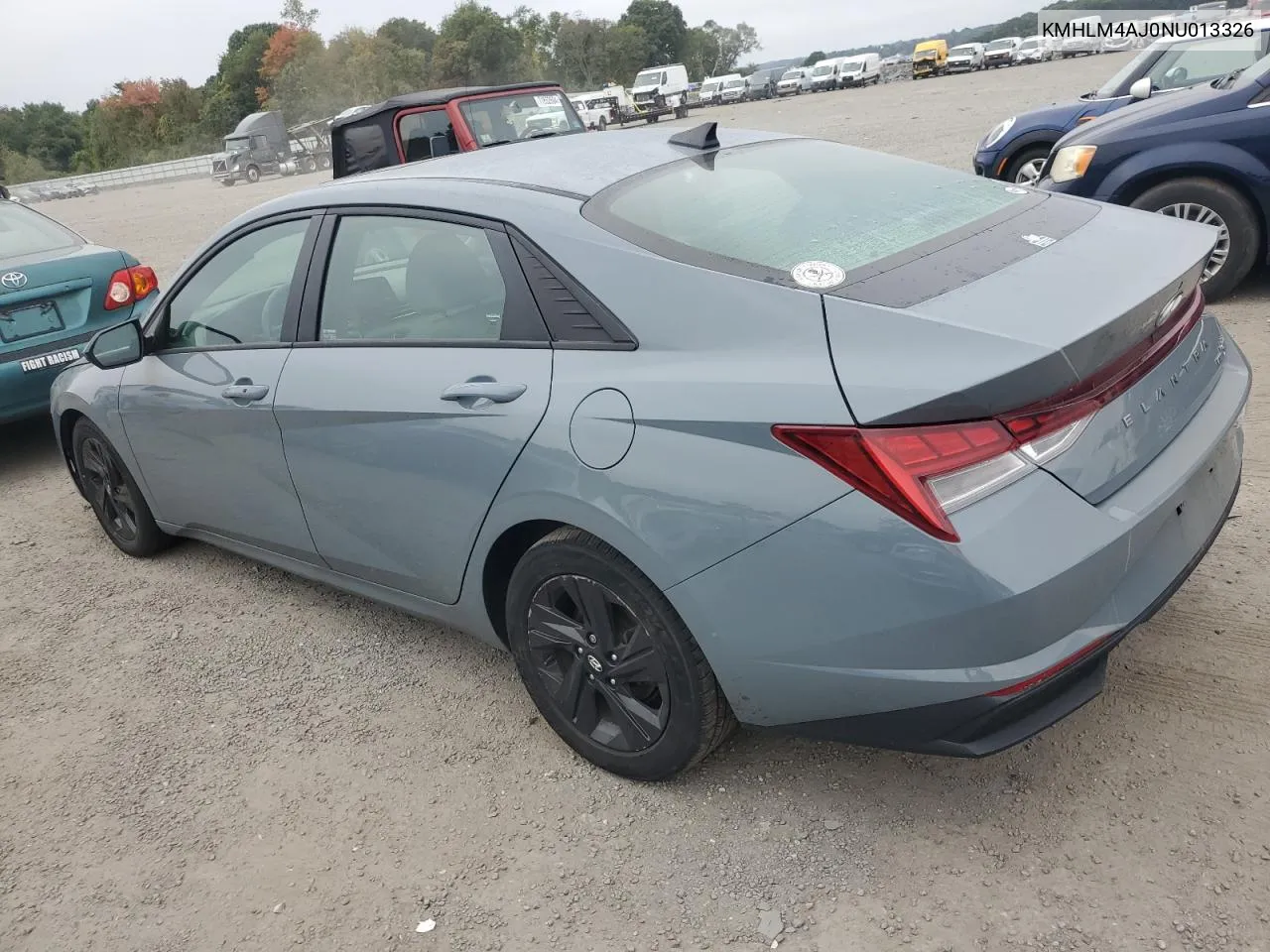 2022 Hyundai Elantra Blue VIN: KMHLM4AJ0NU013326 Lot: 70318334