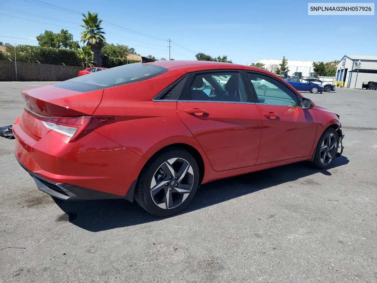 2022 Hyundai Elantra Sel VIN: 5NPLN4AG2NH057926 Lot: 70798464