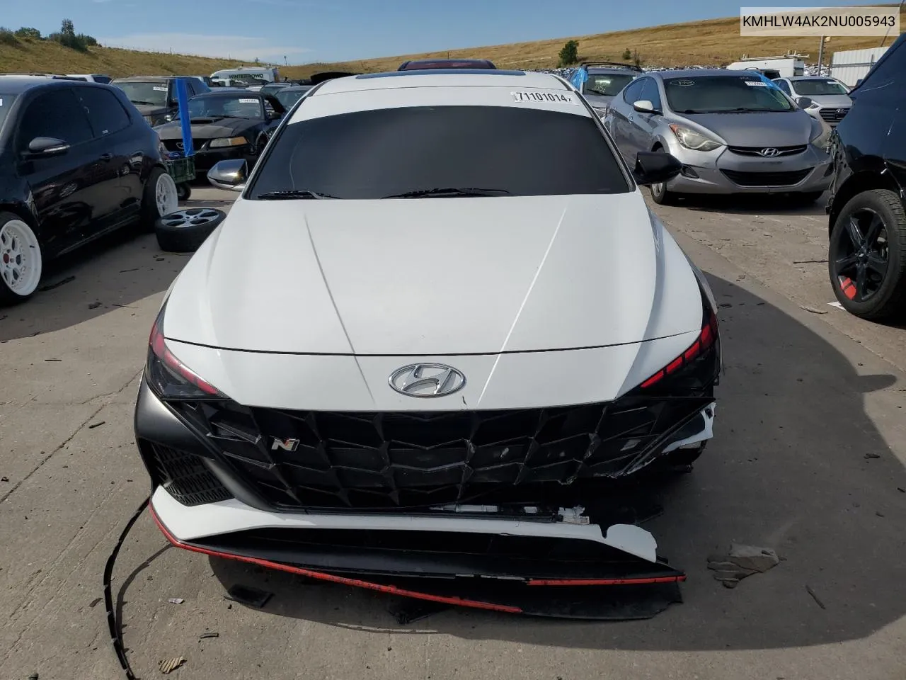 2022 Hyundai Elantra N VIN: KMHLW4AK2NU005943 Lot: 71101014