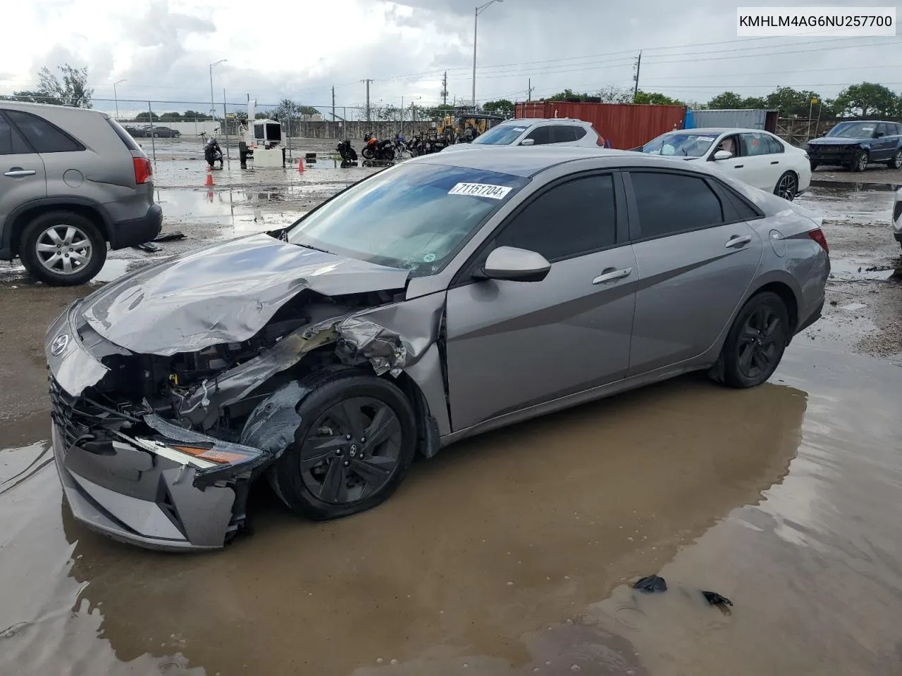 KMHLM4AG6NU257700 2022 Hyundai Elantra Sel