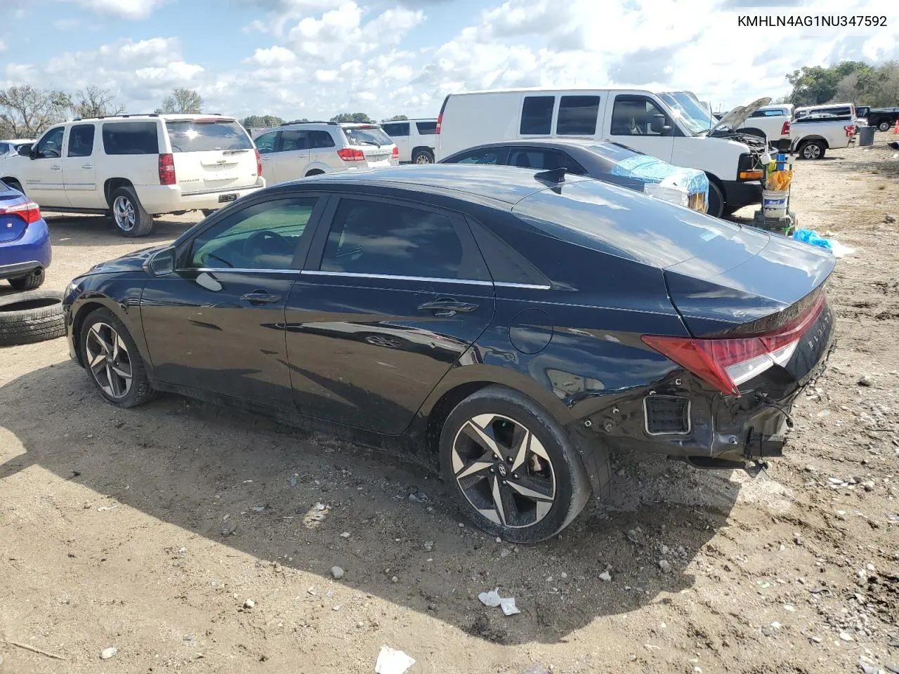 2022 Hyundai Elantra Sel VIN: KMHLN4AG1NU347592 Lot: 71243654