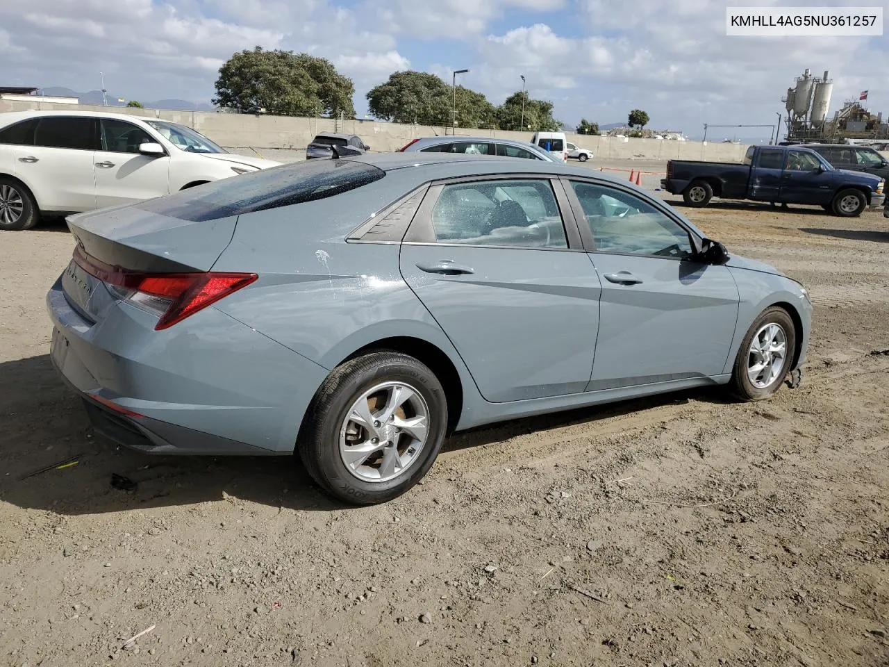 2022 Hyundai Elantra Se VIN: KMHLL4AG5NU361257 Lot: 71684444