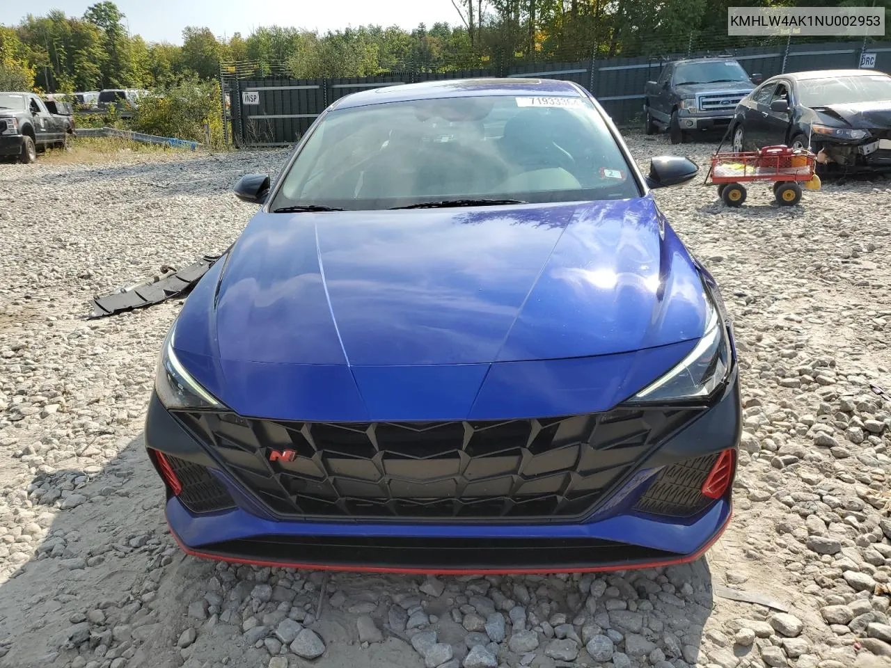 2022 Hyundai Elantra N VIN: KMHLW4AK1NU002953 Lot: 71933364