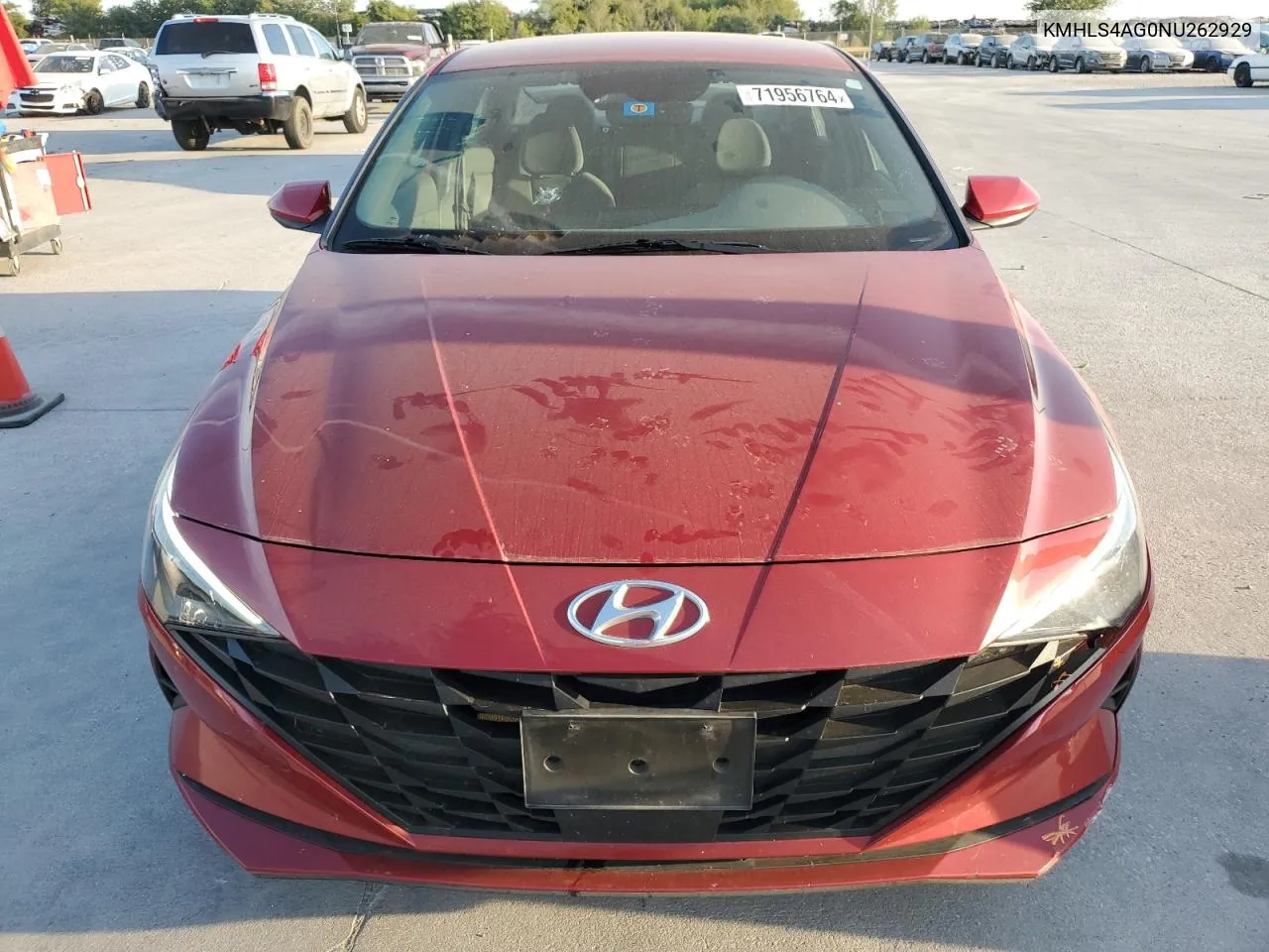 2022 Hyundai Elantra Sel VIN: KMHLS4AG0NU262929 Lot: 71956764