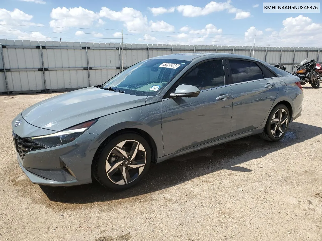 2022 Hyundai Elantra Sel VIN: KMHLN4AG5NU345876 Lot: 71995254