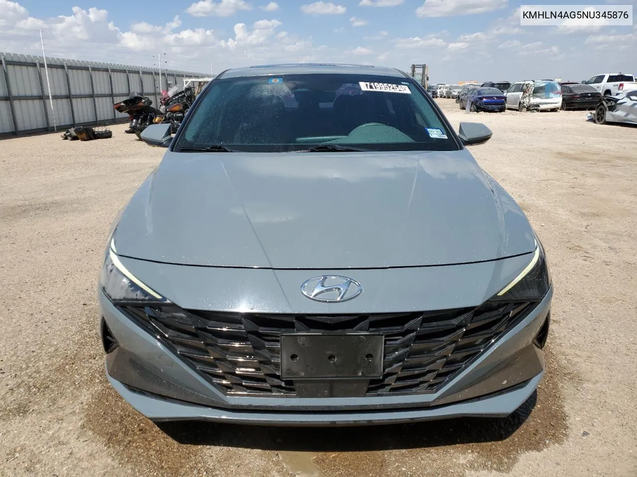 2022 Hyundai Elantra Sel VIN: KMHLN4AG5NU345876 Lot: 71995254