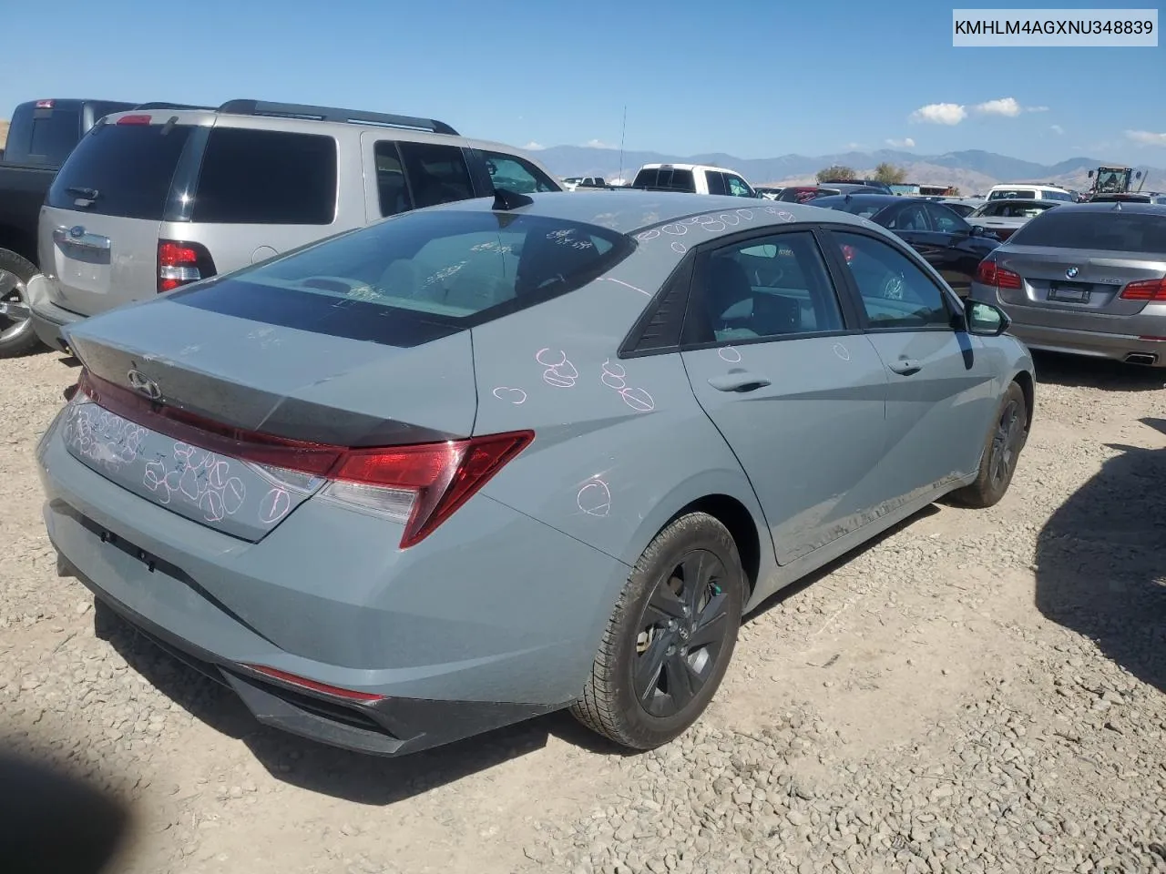 KMHLM4AGXNU348839 2022 Hyundai Elantra Sel