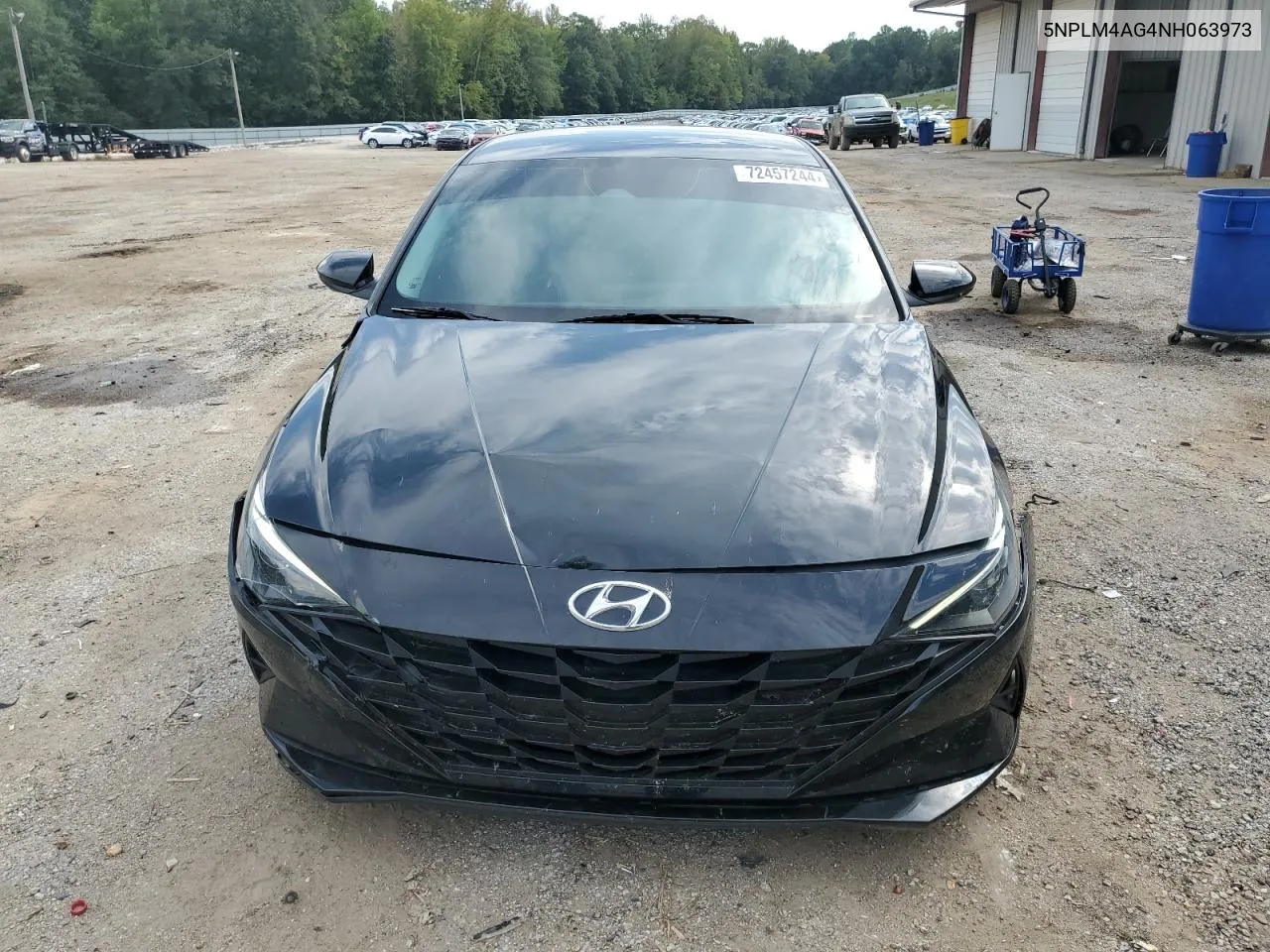 2022 Hyundai Elantra Sel VIN: 5NPLM4AG4NH063973 Lot: 72457244