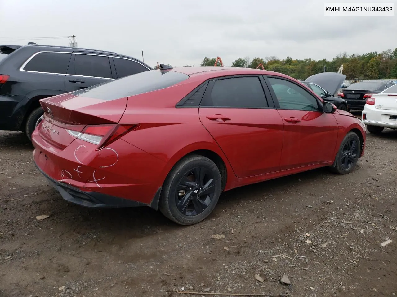 2022 Hyundai Elantra Sel VIN: KMHLM4AG1NU343433 Lot: 72571544