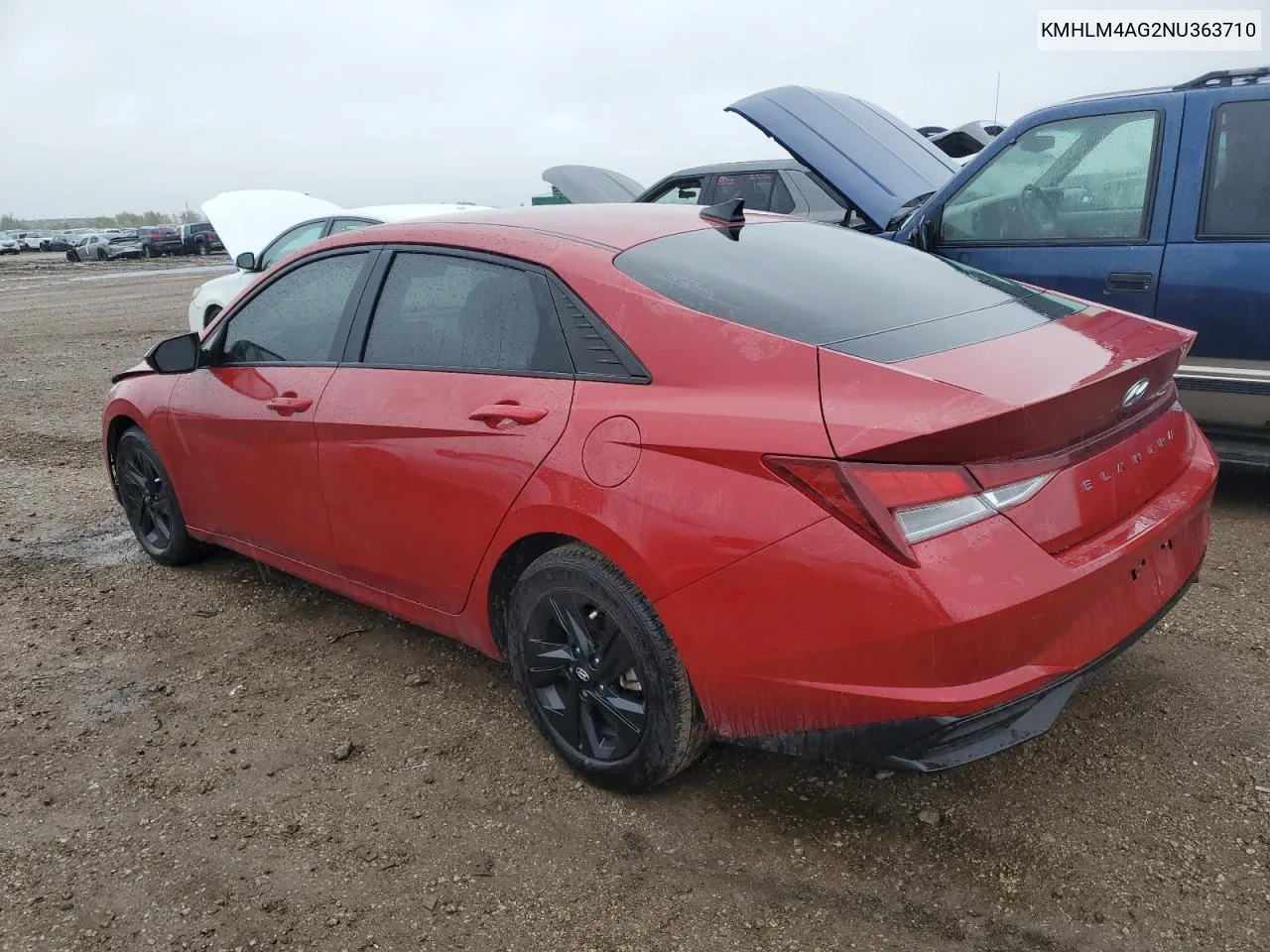 2022 Hyundai Elantra Sel VIN: KMHLM4AG2NU363710 Lot: 72747444