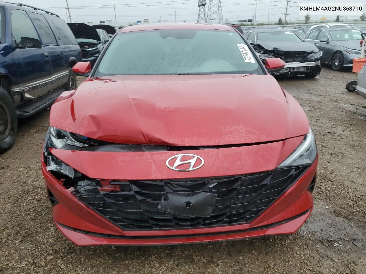 2022 Hyundai Elantra Sel VIN: KMHLM4AG2NU363710 Lot: 72747444