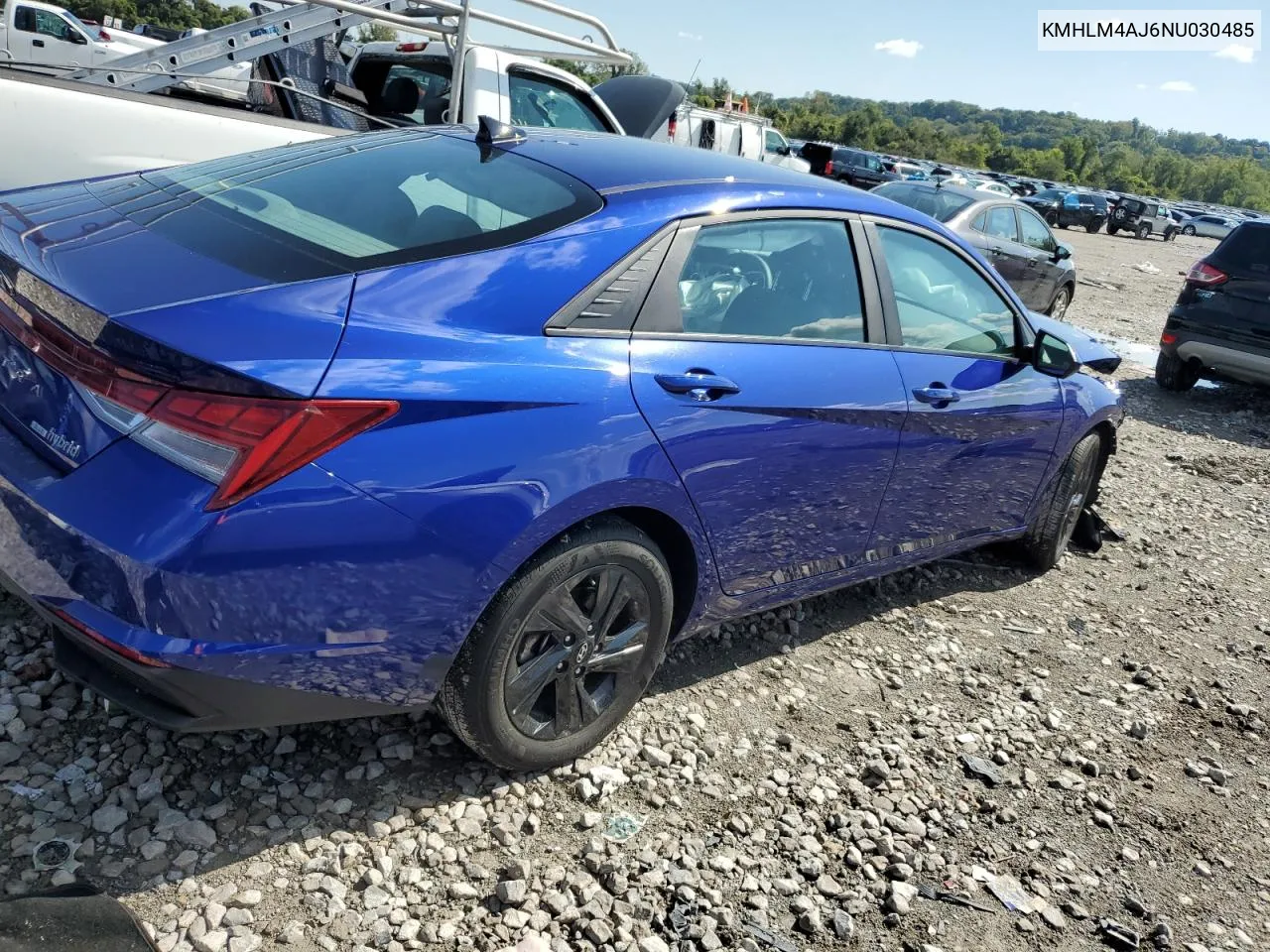 2022 Hyundai Elantra Blue VIN: KMHLM4AJ6NU030485 Lot: 73018144