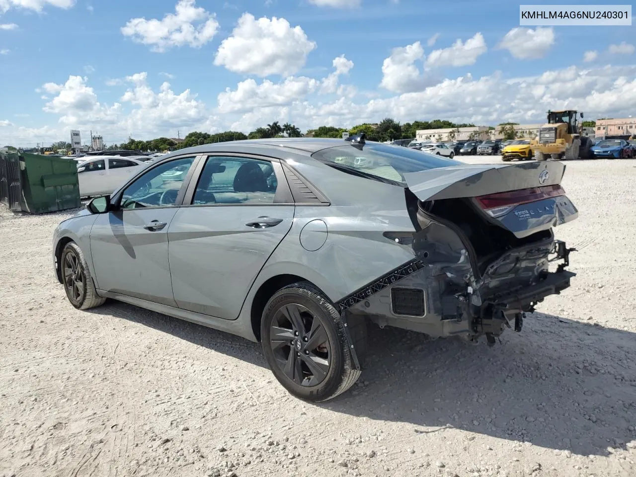 KMHLM4AG6NU240301 2022 Hyundai Elantra Sel