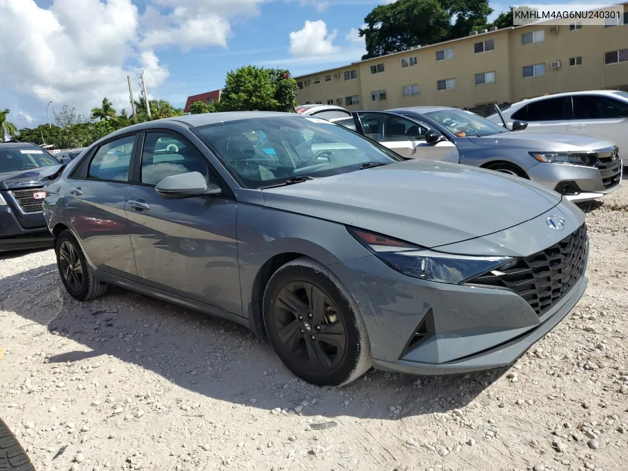 2022 Hyundai Elantra Sel VIN: KMHLM4AG6NU240301 Lot: 73040314