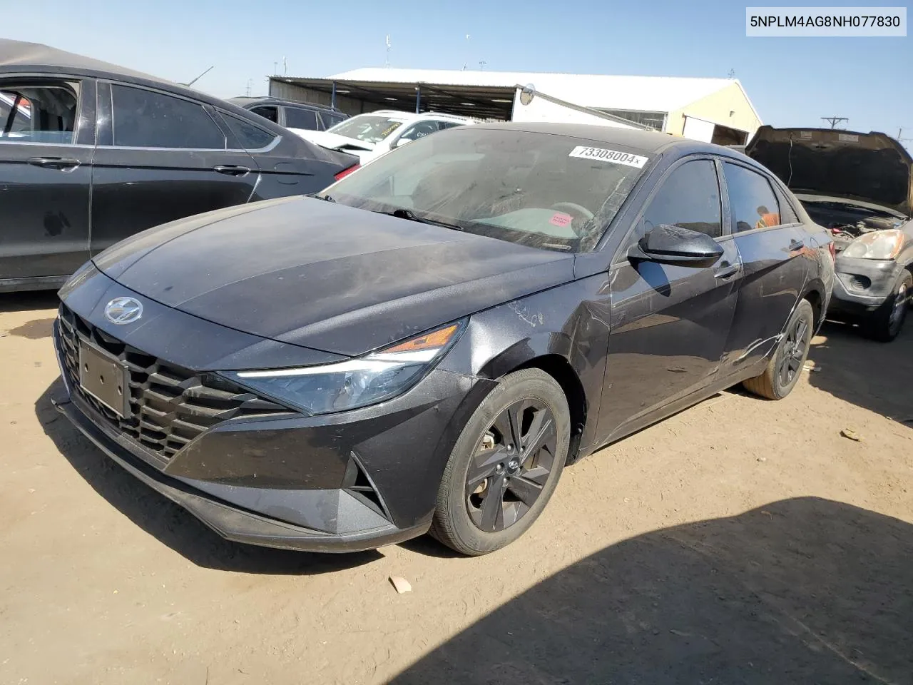 2022 Hyundai Elantra Sel VIN: 5NPLM4AG8NH077830 Lot: 73308004