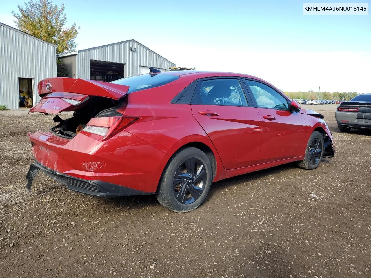 KMHLM4AJ6NU015145 2022 Hyundai Elantra Blue