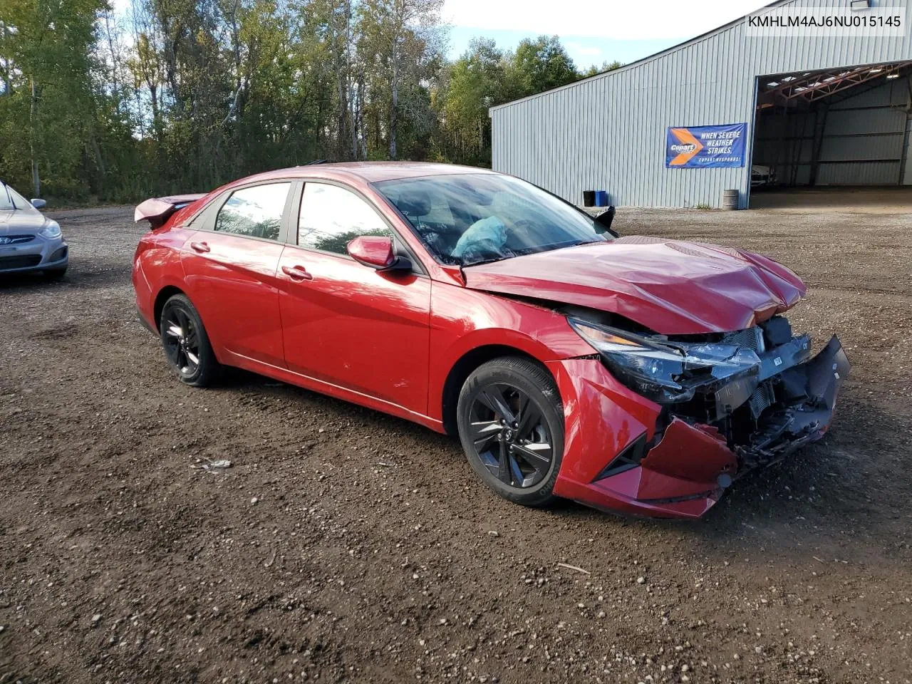 KMHLM4AJ6NU015145 2022 Hyundai Elantra Blue