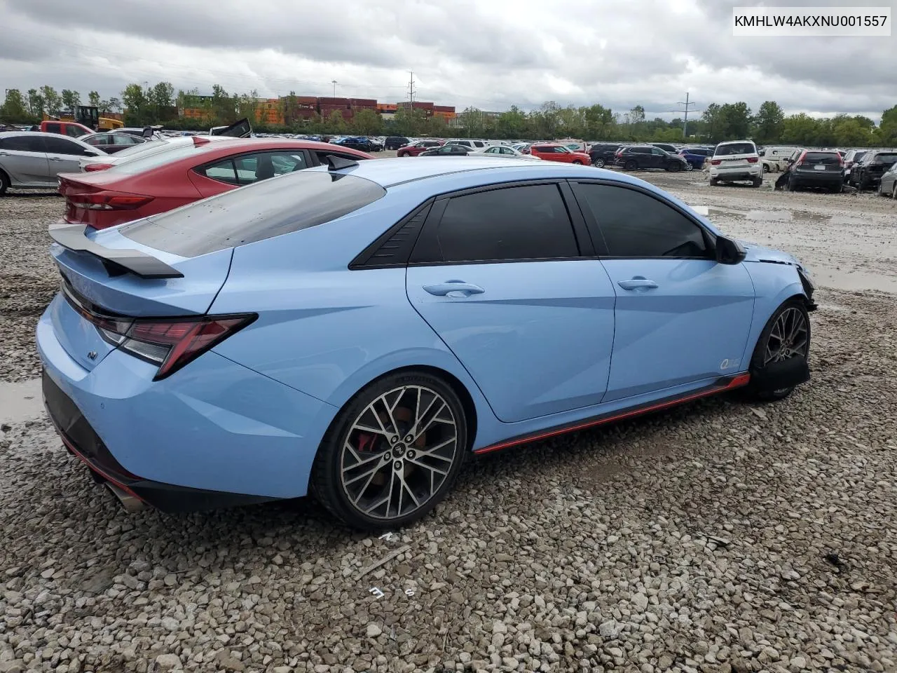 2022 Hyundai Elantra N VIN: KMHLW4AKXNU001557 Lot: 73465144