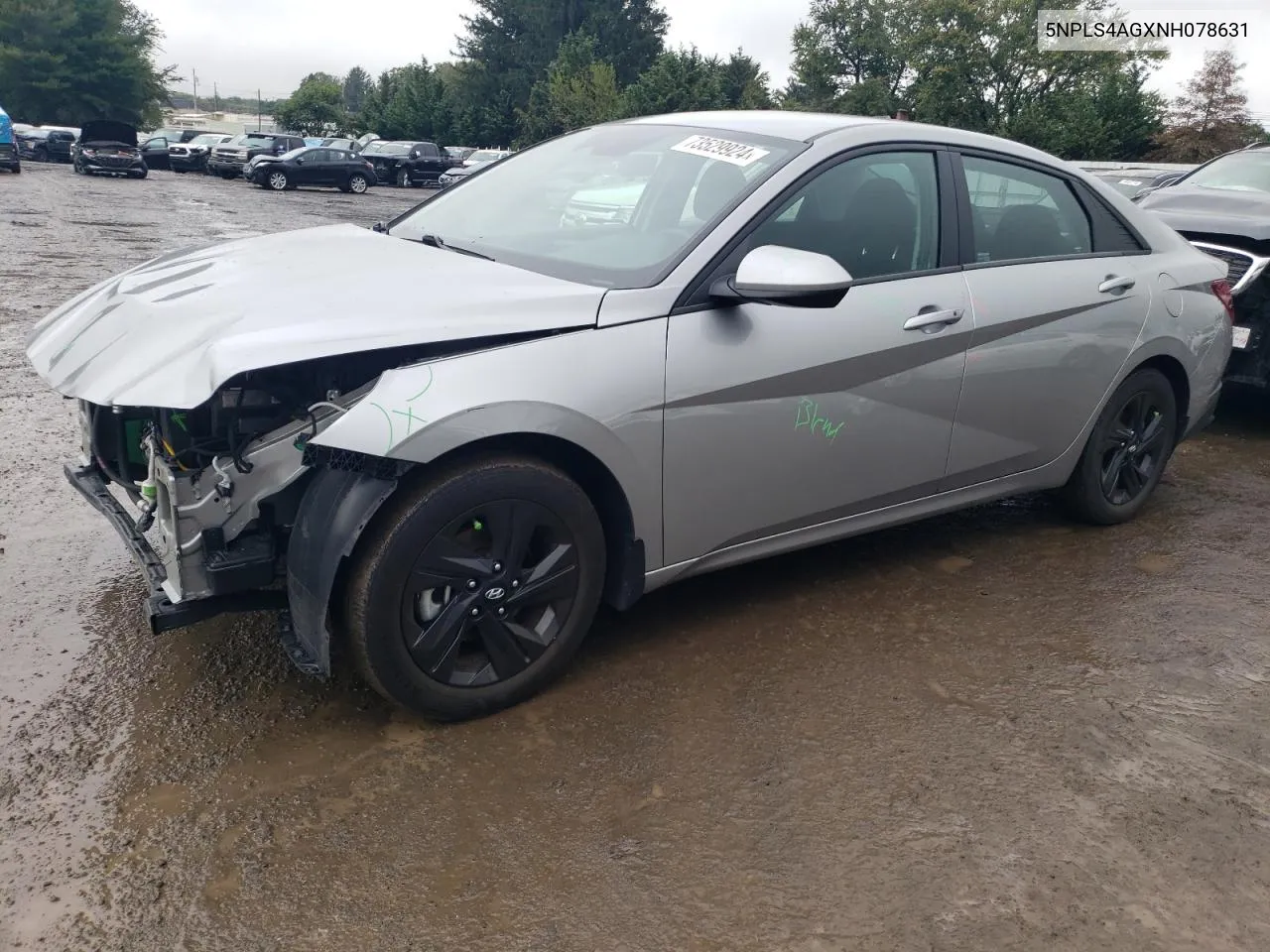 5NPLS4AGXNH078631 2022 Hyundai Elantra Sel