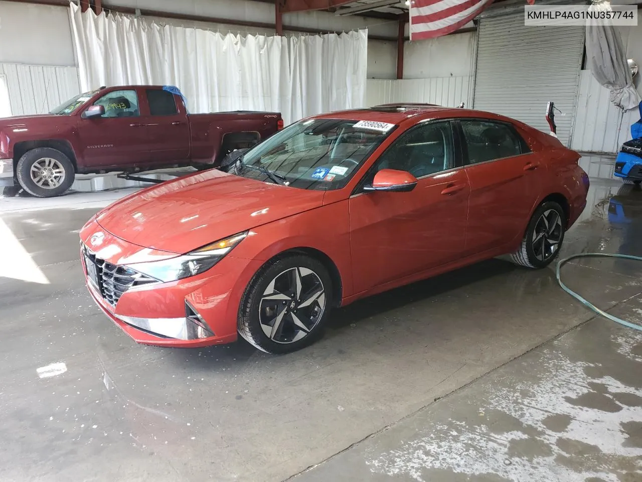 2022 Hyundai Elantra Limited VIN: KMHLP4AG1NU357744 Lot: 73590564