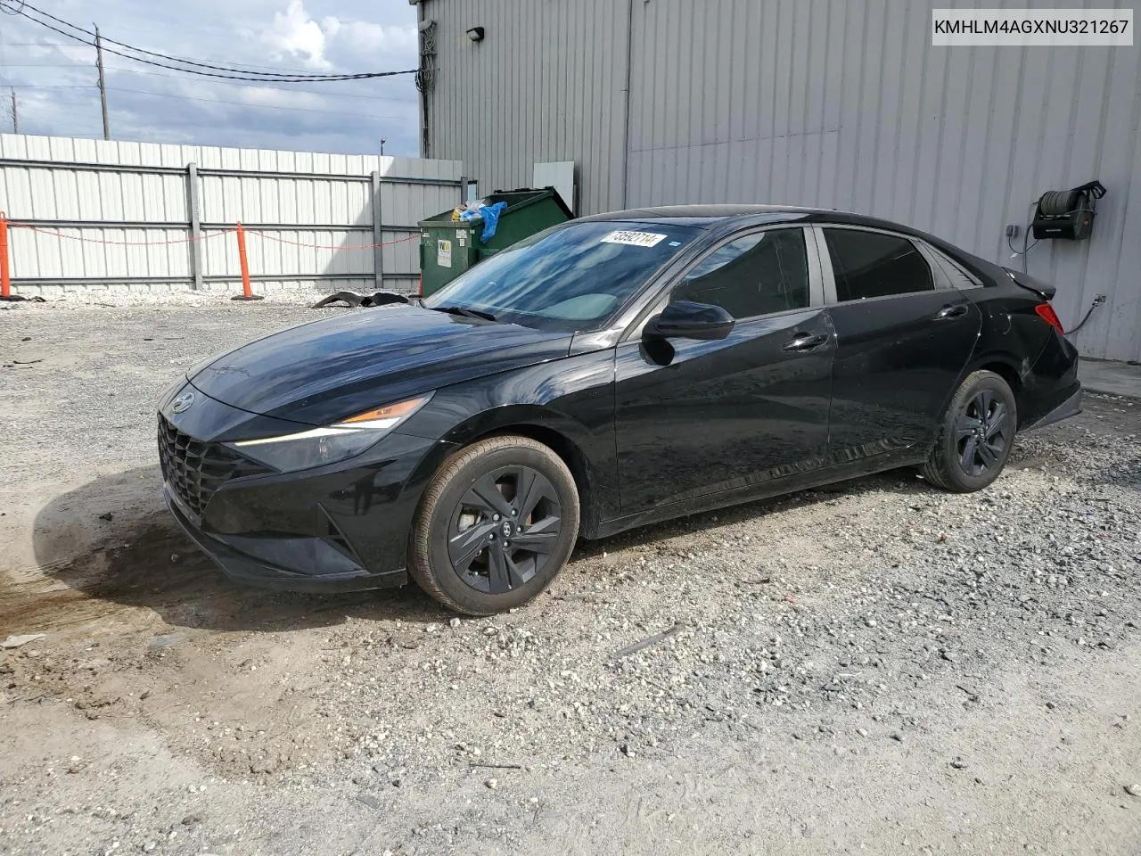 KMHLM4AGXNU321267 2022 Hyundai Elantra Sel