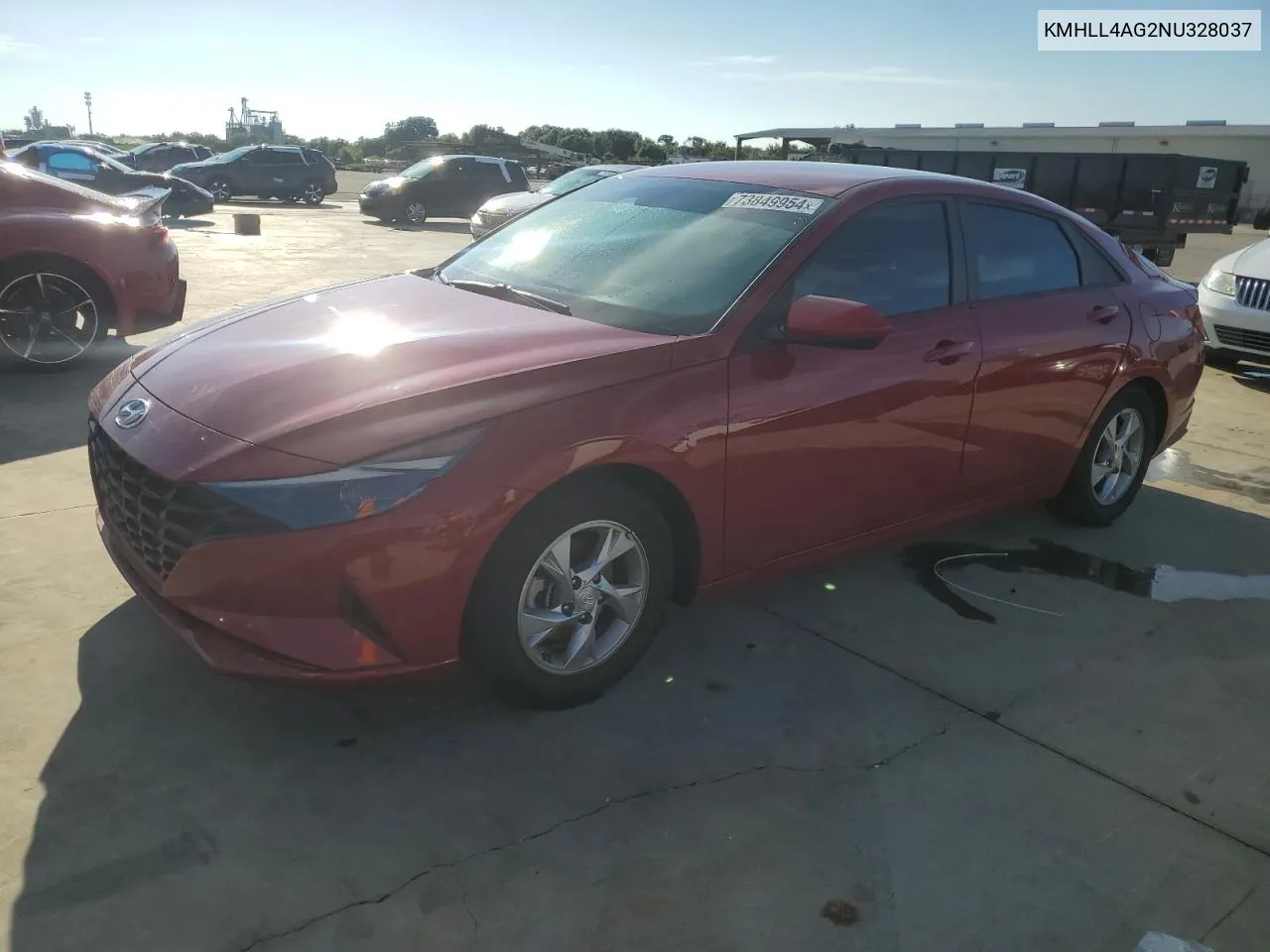 2022 Hyundai Elantra Se VIN: KMHLL4AG2NU328037 Lot: 73849954