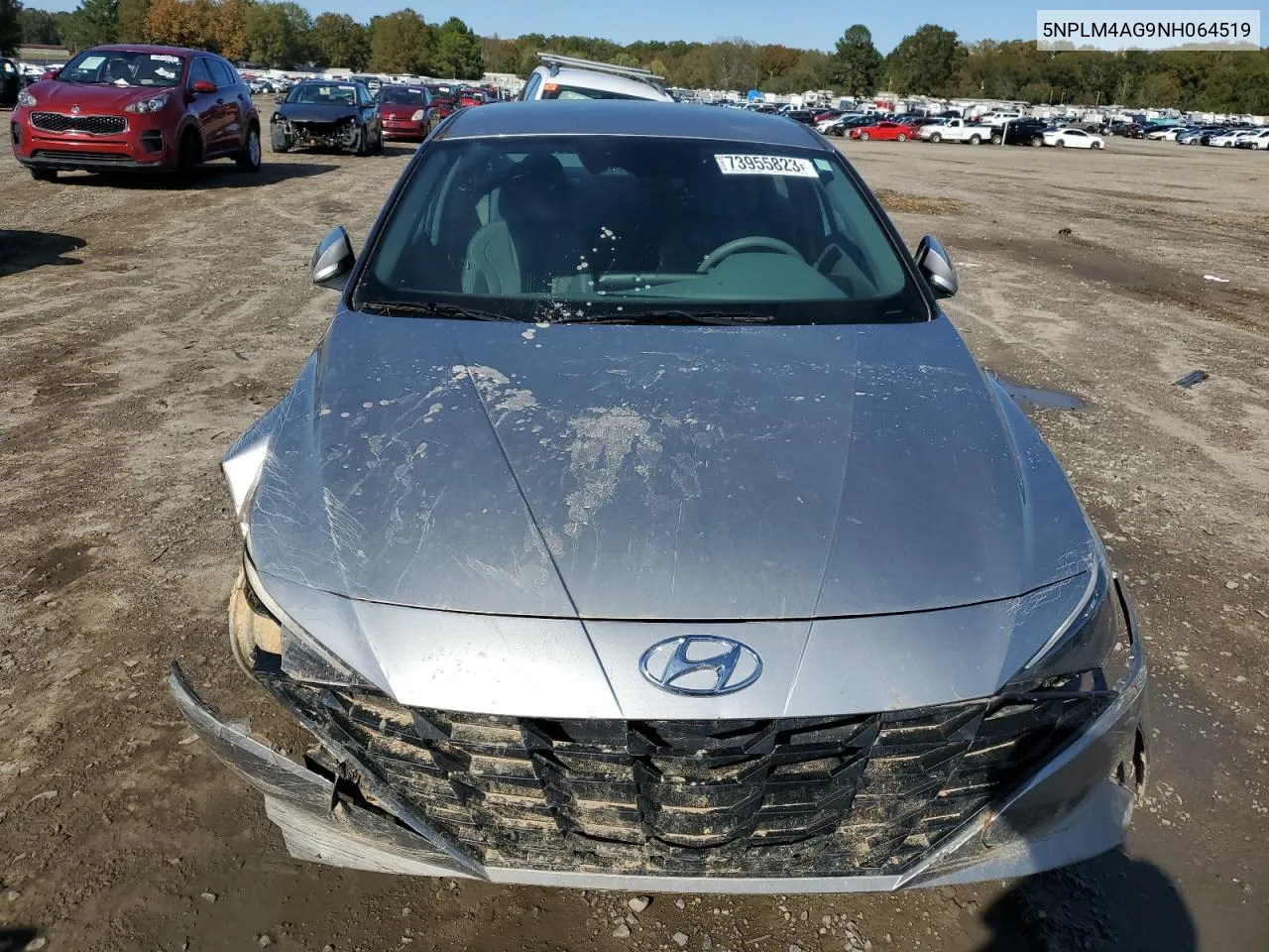 2022 Hyundai Elantra Sel VIN: 5NPLM4AG9NH064519 Lot: 73955823