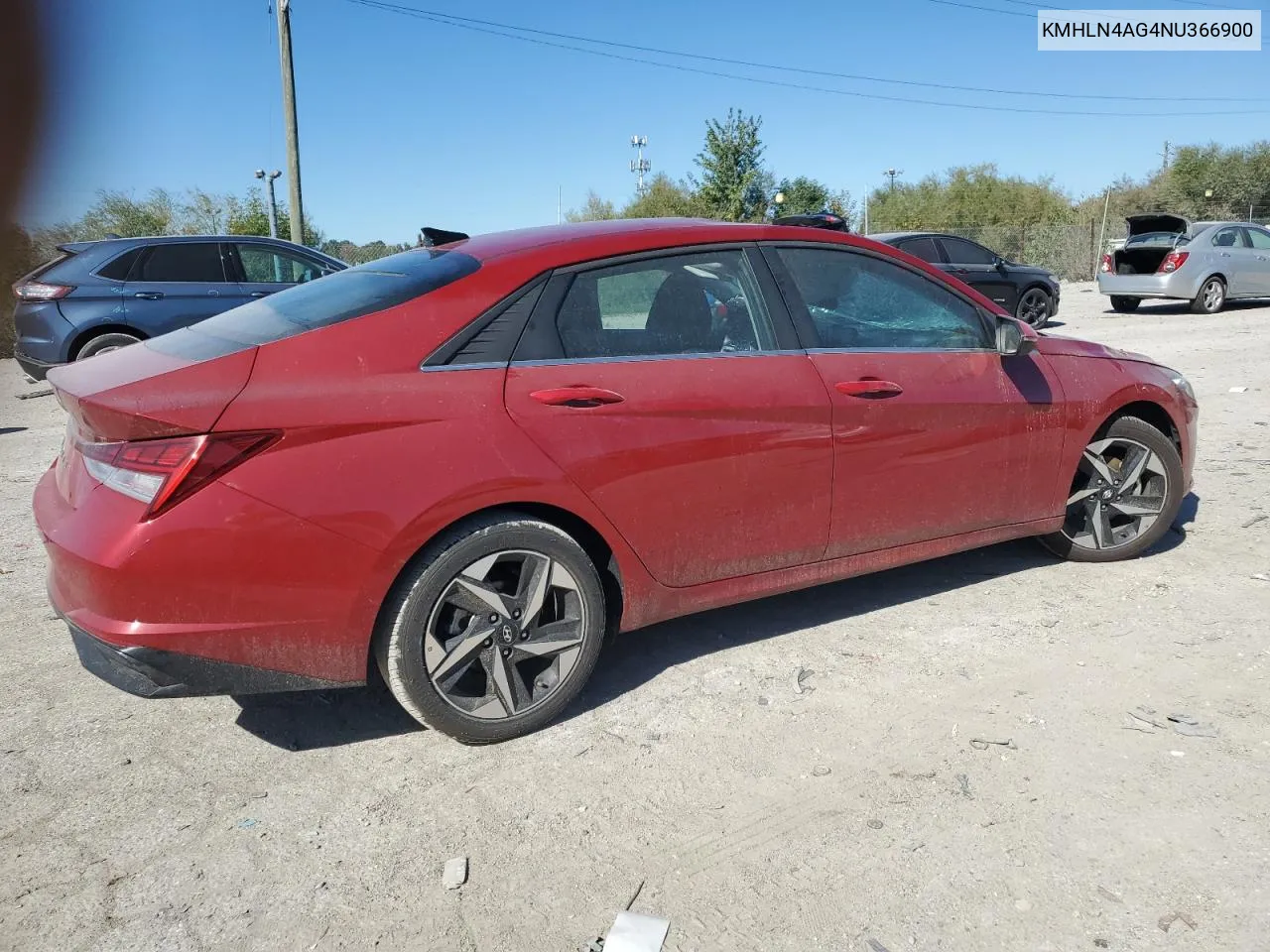 2022 Hyundai Elantra Sel VIN: KMHLN4AG4NU366900 Lot: 74235274