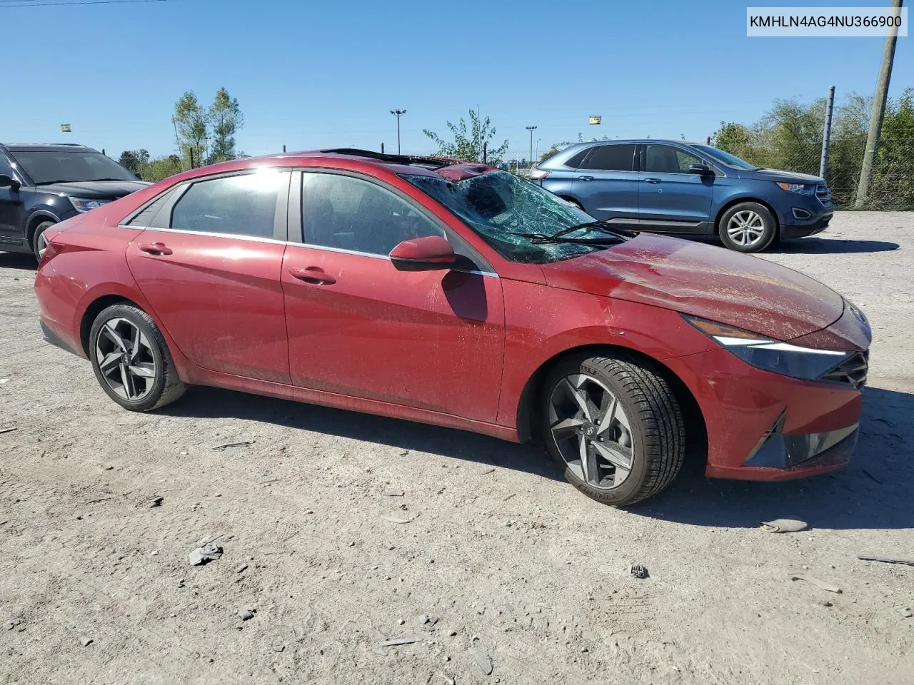 2022 Hyundai Elantra Sel VIN: KMHLN4AG4NU366900 Lot: 74235274