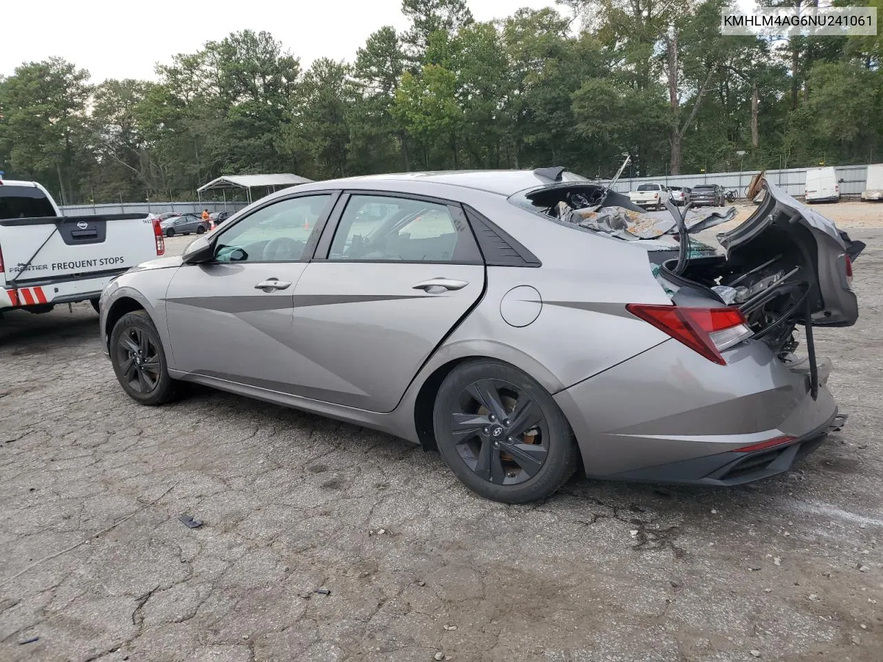 2022 Hyundai Elantra Sel VIN: KMHLM4AG6NU241061 Lot: 74475244