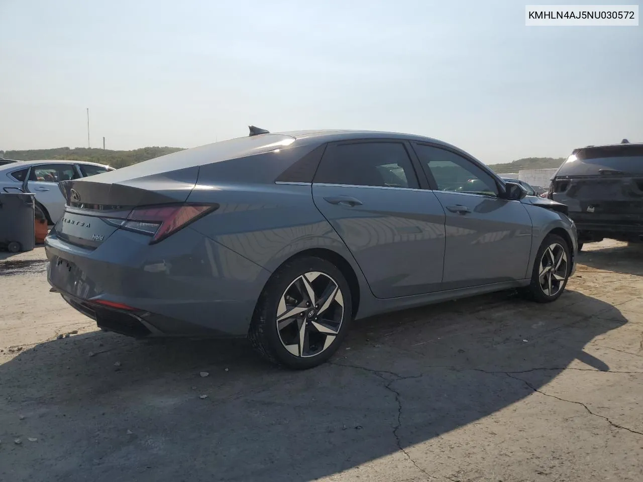 2022 Hyundai Elantra Limited VIN: KMHLN4AJ5NU030572 Lot: 74843064