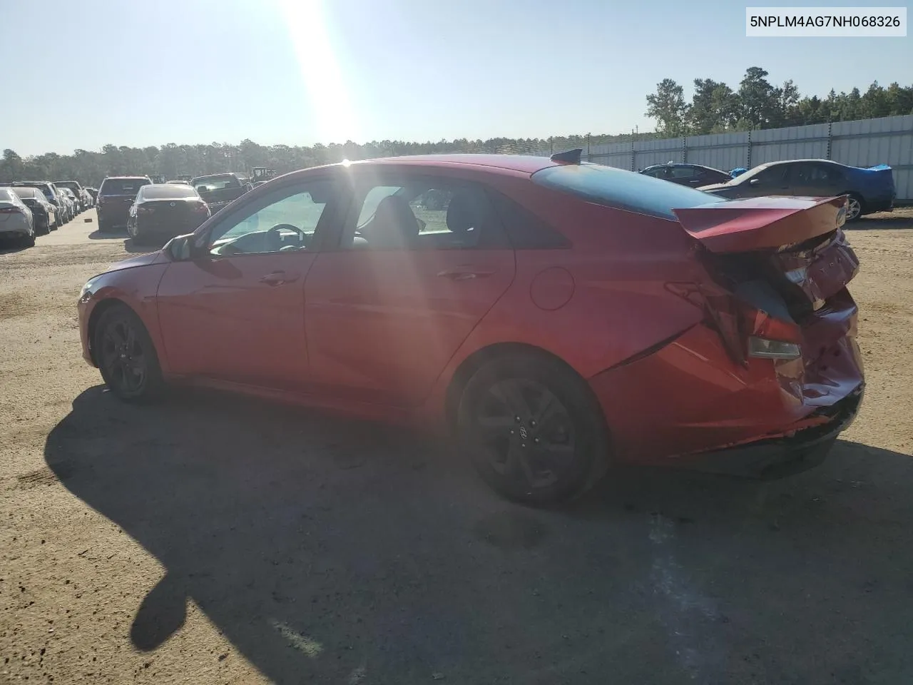 5NPLM4AG7NH068326 2022 Hyundai Elantra Sel