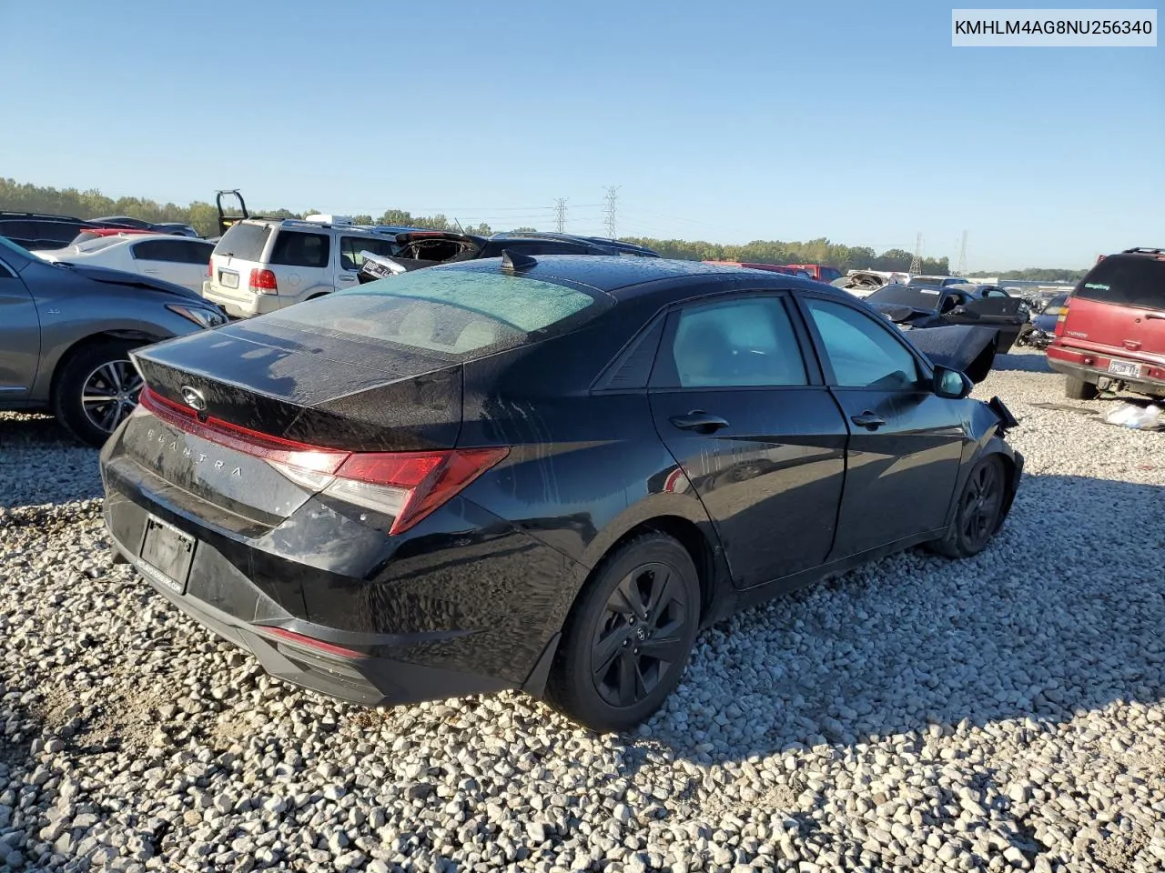 2022 Hyundai Elantra Sel VIN: KMHLM4AG8NU256340 Lot: 75283464